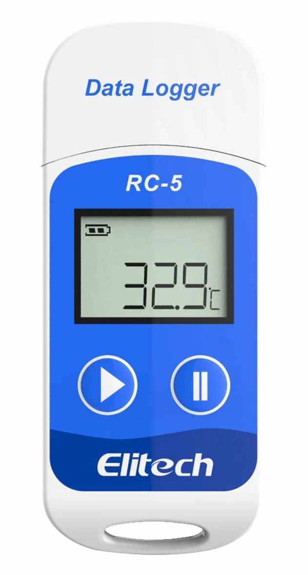 Elitech RC-5 Rilevatore di Temperatura Data Logger USB con Display LCD 32000 Punti -30°C a +70°C