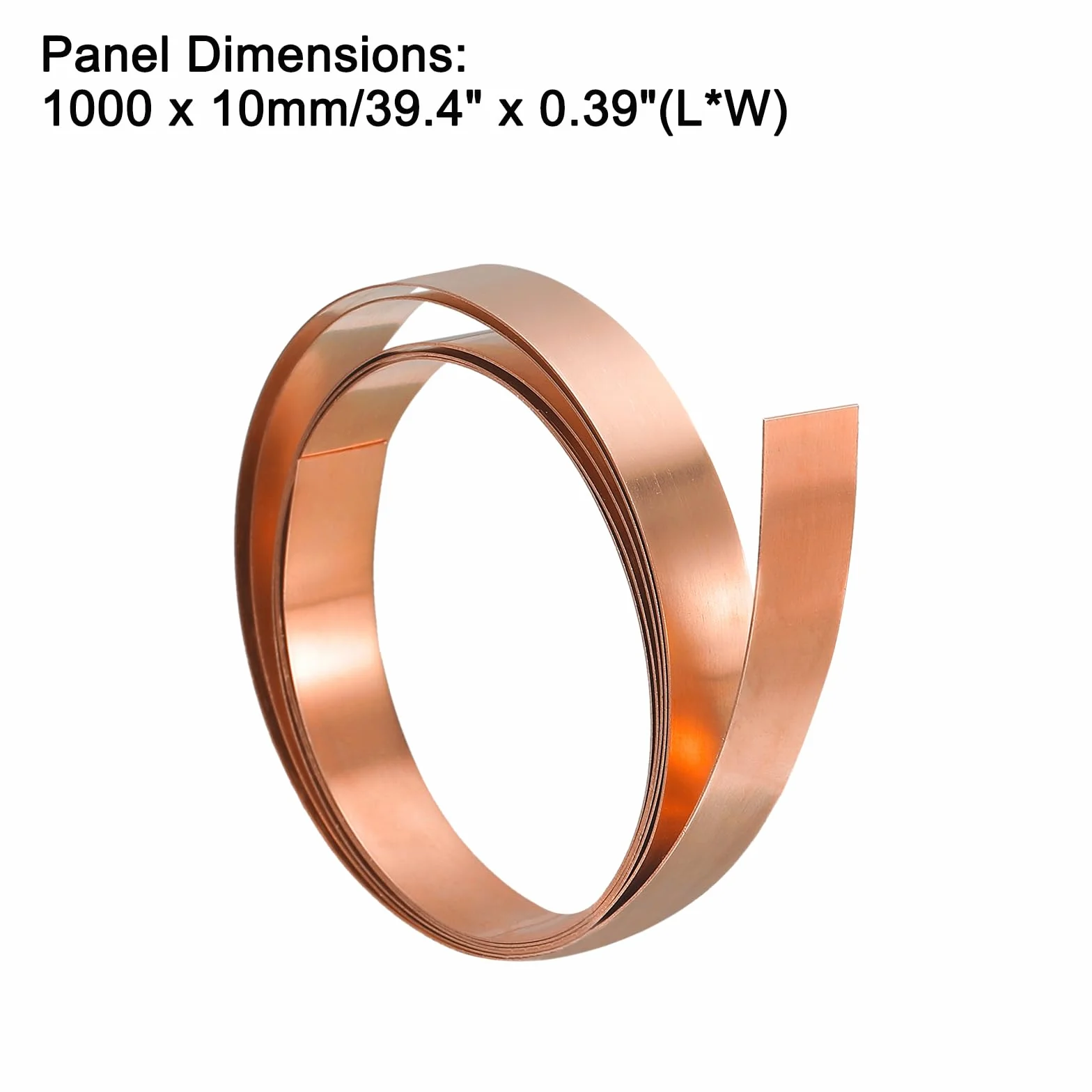 QUARKZMAN Rame Fogli Rotolo, Metallo Lamina Piastra 1000mm x 10mm x 0,5mm 3pz Rotolo di Fogli di Rame Lamiera Puro per Sbalzo
