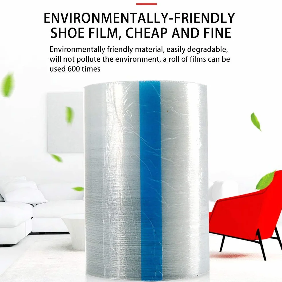 Pellicola di plastica,1 Rotolo 15 x 10,5 cm Forte Adesivo USA e Getta Scarpe Covers Membrana Pellicola per Dispenser Automatico