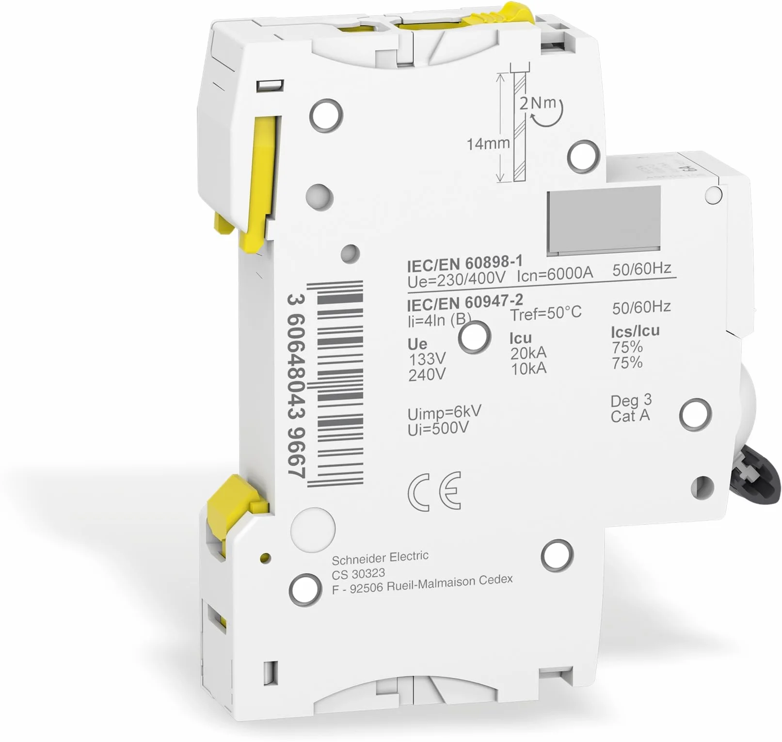 Schneider Electric Interruttore di protezione ACTI9 IC60N 1P 6A B, A9F03106