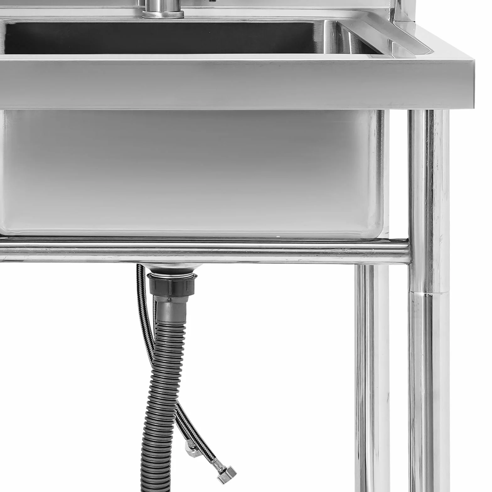 Lavandino da ristorante con ripiano a più livelli, multifunzione, in acciaio inox, commerciale, in acciaio inox, per la cucina e la gastronomia