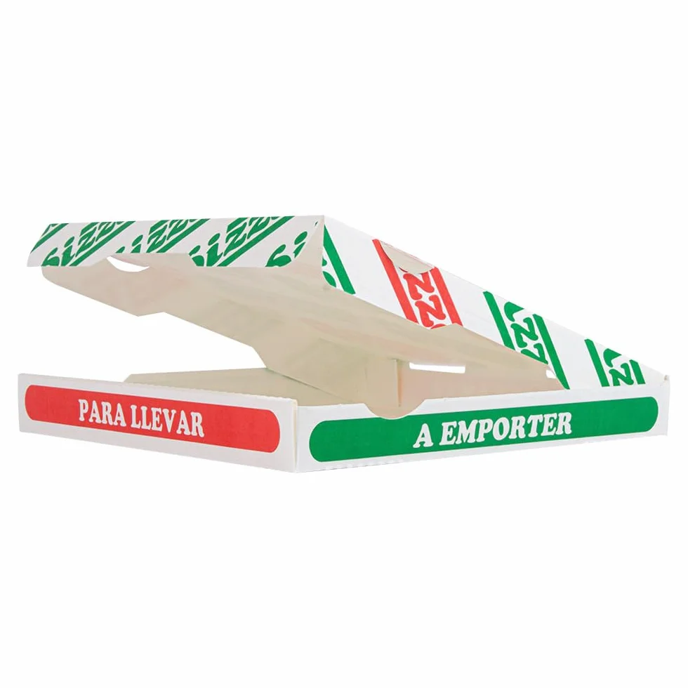 Garcia de Pou Scatole per pizza Thepack 24 x 24 x 3 cm Bianco Cartone Ondulato Microcanale 330 G/M2