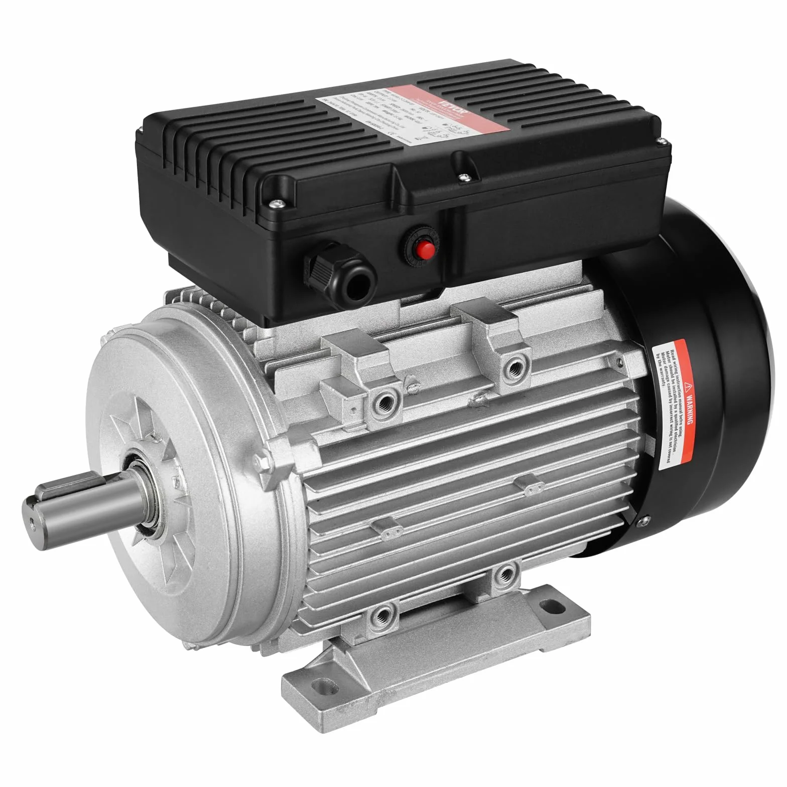 VEVOR Motore Elettrico 2,2KW 2800 Giri/min, AC 220~240V 13,8A, 90L, Telaio B3, Motore Compressore d'Aria Monofase, Albero Chiavetta 24mm, Rotazione CW/CCW Macchine Agricole e Attrezzature Generali