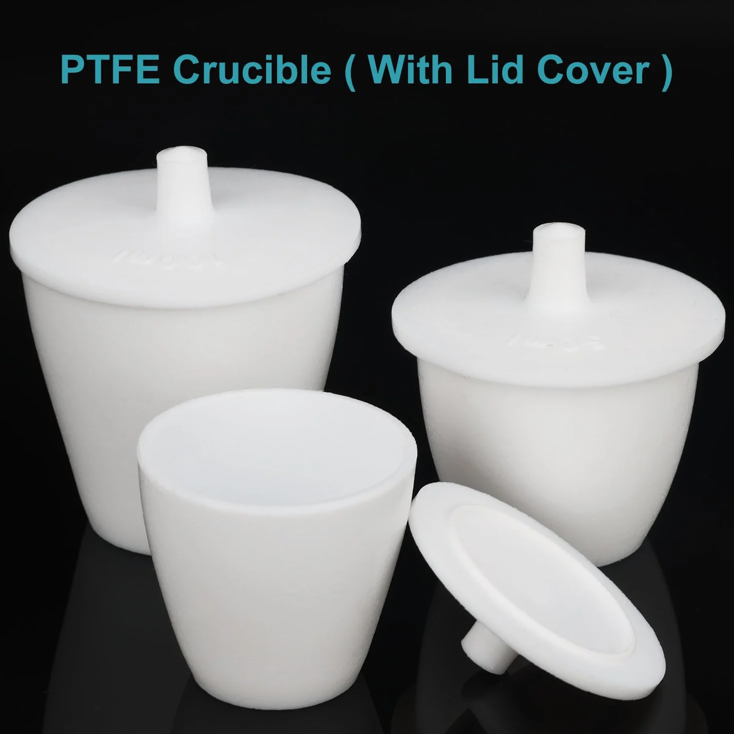 stonylab Crogiolo in PTFE, 30 ml Forma Alta Laboratorio PTFE Teflon Crogiolo Tazza Bicchiere con Coperchio per La Ricerca di Laboratorio