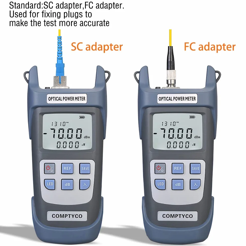 Fibra Ottica Power Meter -70dBm~+10dBm SC/FC FTTH Tester 850~1625nm