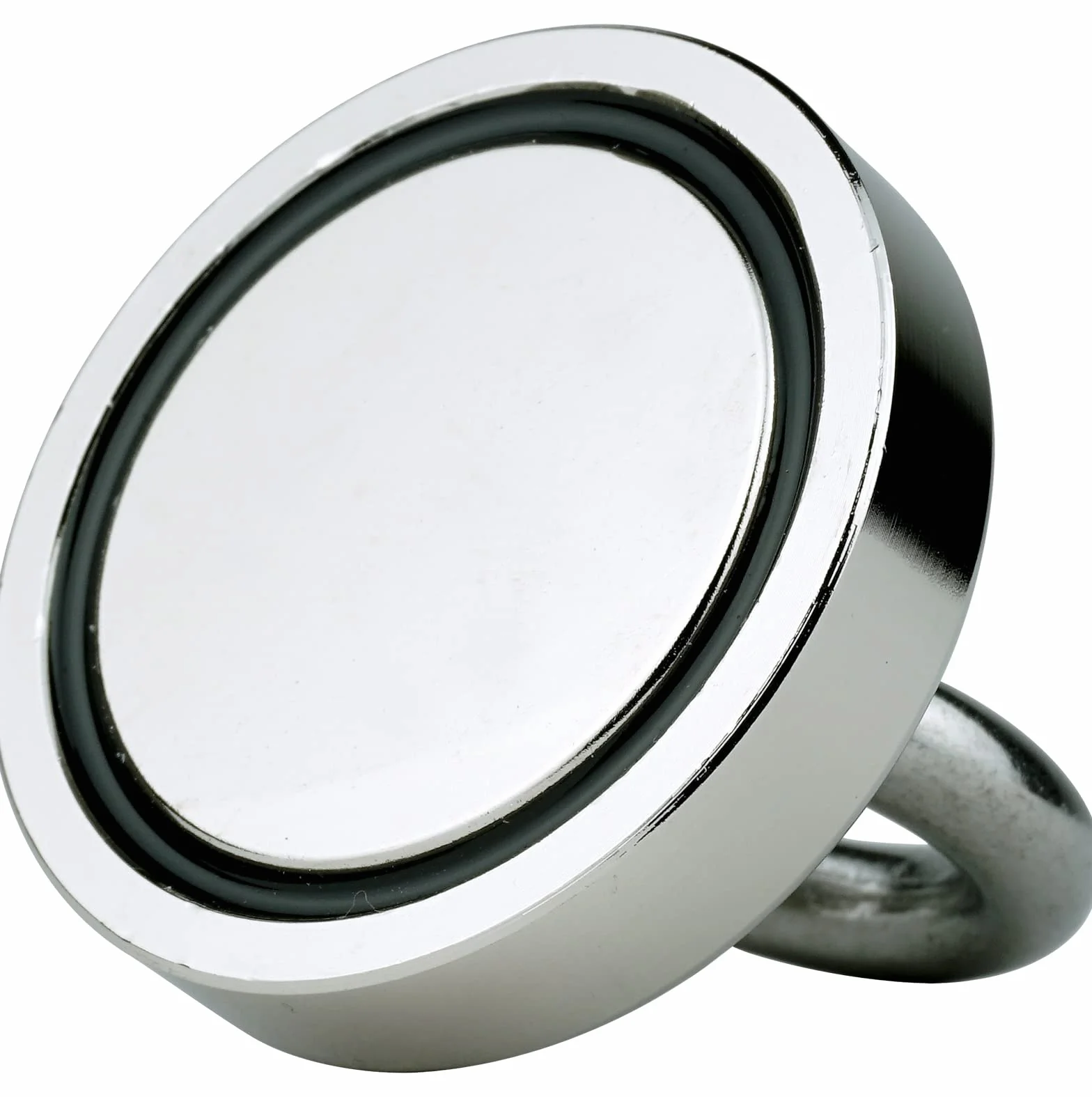 SENSEI® Magnete al Neodimio Potente – 110 kg di Forza, Ø 50 mm – Super Forte Calamita con Dado ad Occhiello da Pesca Magnetica, Uso Industriale, Casa, Officina e Sollevamento