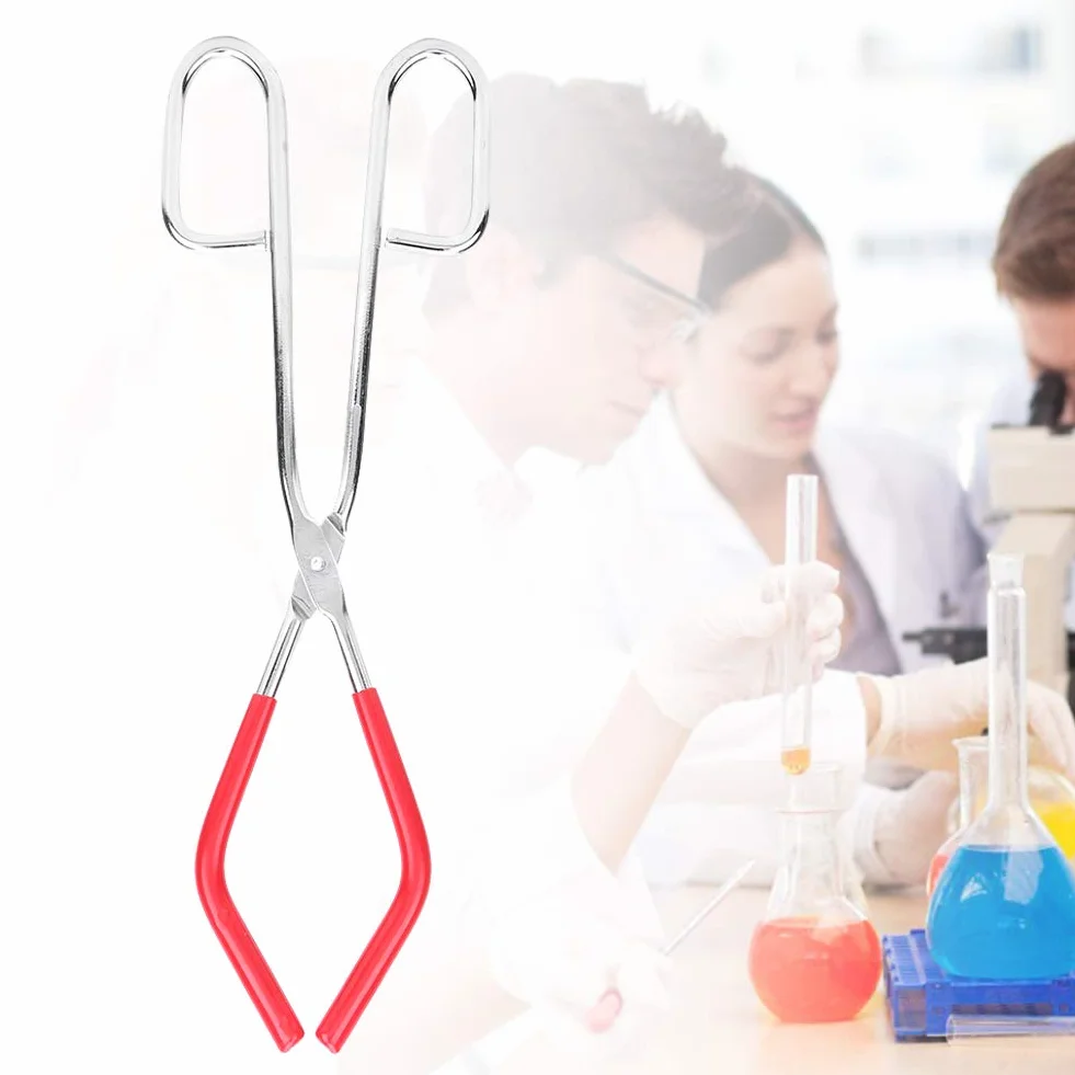 2 PCS Laboratorio Tazza Becher Clip Pinze Strumento Acciaio Boccetta Beaker Clip Pinze per becher chimico Strumento didattico, Accessorio morsetto per chimica per laboratorio Alta lucidatura