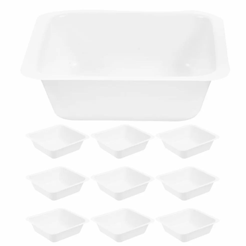 Mini Piatti Di Pesatura Quadrati 5.31X5.31X2.95In Set Da 30 Contenitori in Plastica Bianca Usa E Getta Per Laboratorio Misurazioni Accurate Efficienza Pulizia