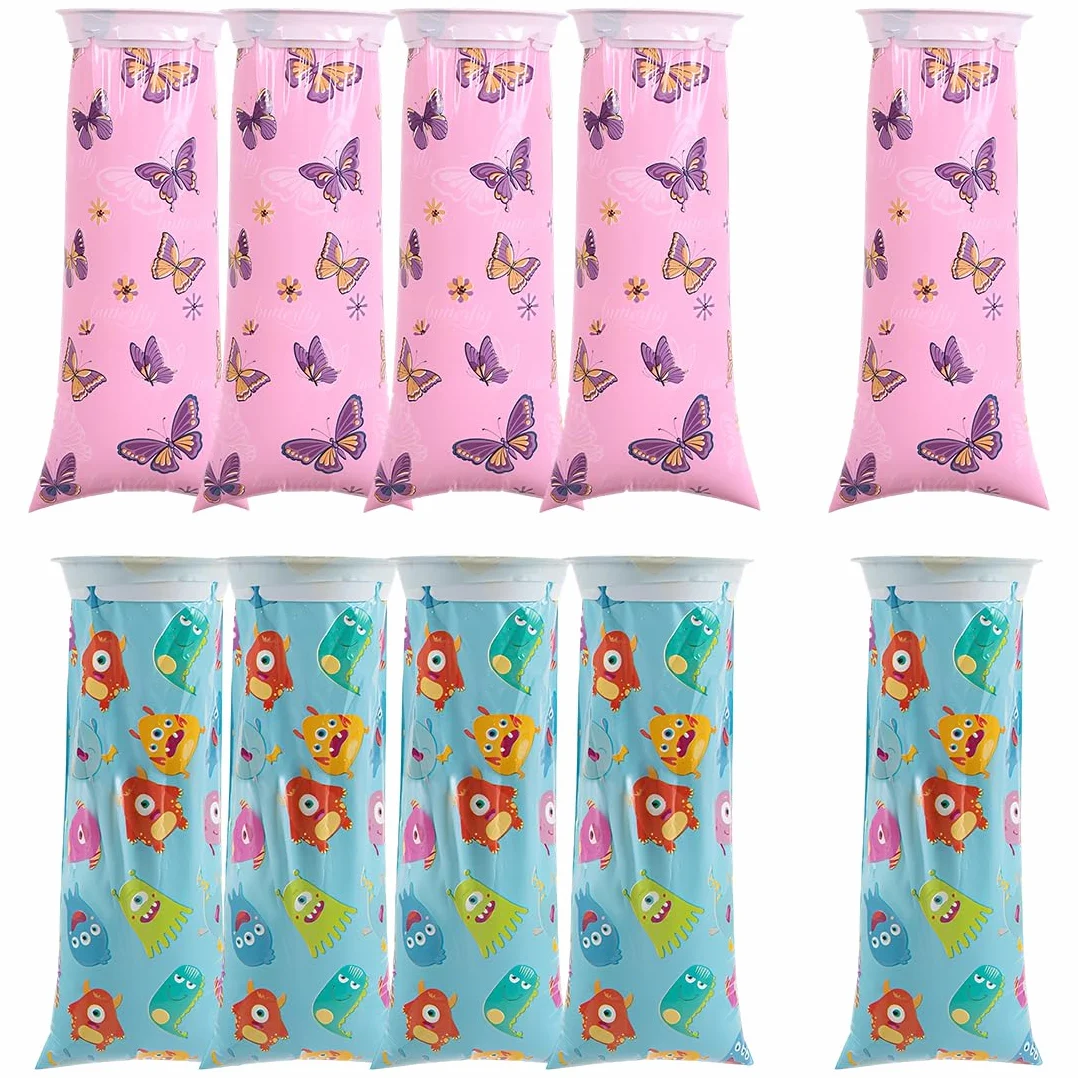 Sacchetti Vomito Monouso Emesis Anti-Perdita 10 Pezzi per Bambini Adulti Viaggio Auto