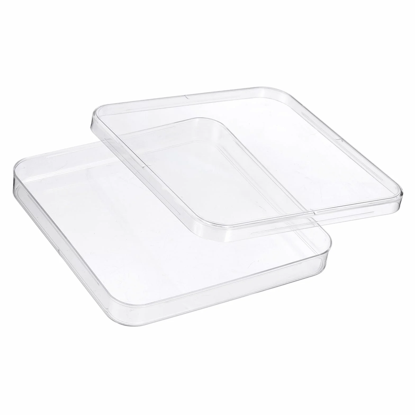 PATIKIL Piastre Petri In Plastica Da 13 cm/5.1 Pollici Con Coperchio, Piastra Quadrata Per Colture Tessutali Per Esperimenti Scientifici In Laboratorio, Trasparente
