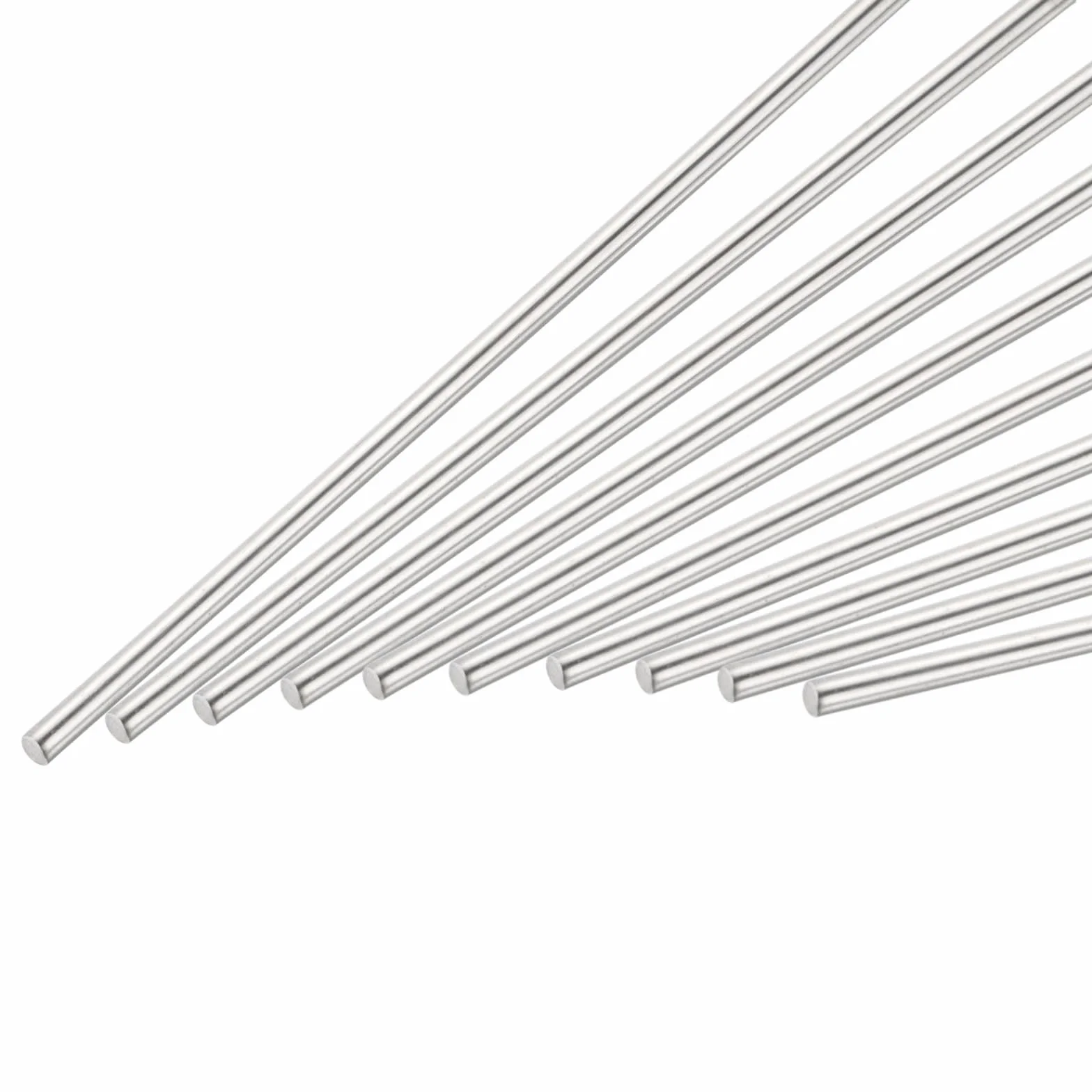 Asta Tonda in Acciaio Inossidabile 4 mm x 100 mm, Asta Solida in Metallo per Tornio Modellismo 10 Pezzi