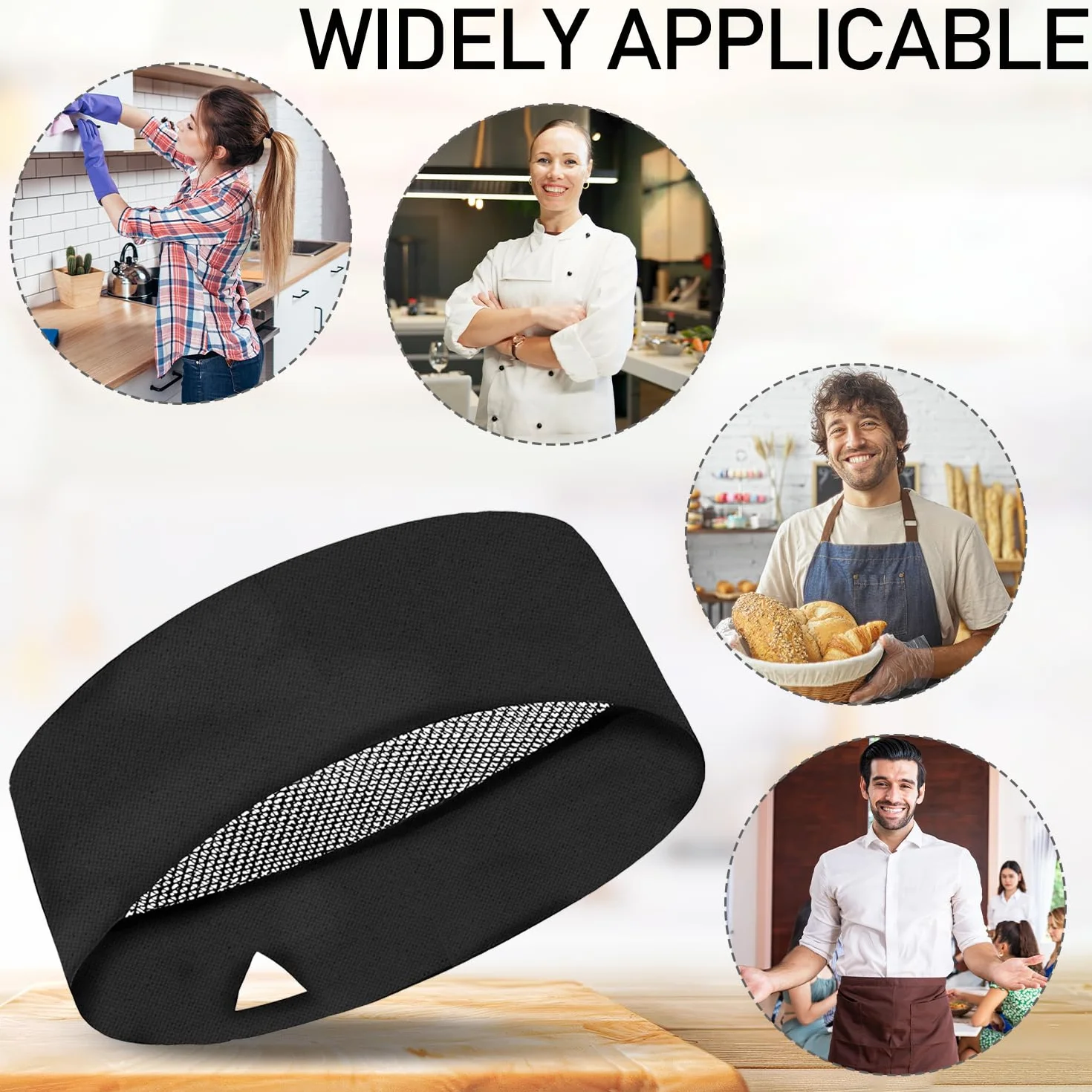 Cappelli da cuoco traspiranti regolabili taglia unica per chef fornai catering