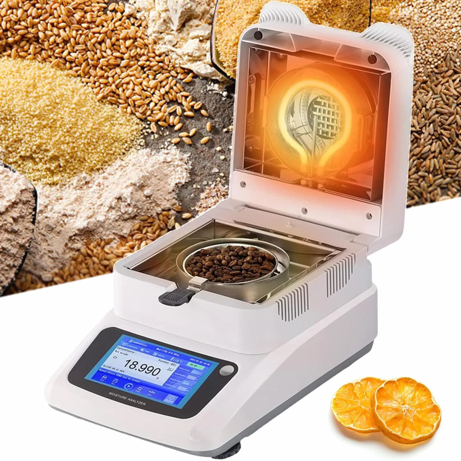 Analizzatore Di Umidità Alogeno C-1201, 40-230 °C, Bilancia Di Umidità Alogena Ad Alta Precisione, Con Interfaccia RS-232