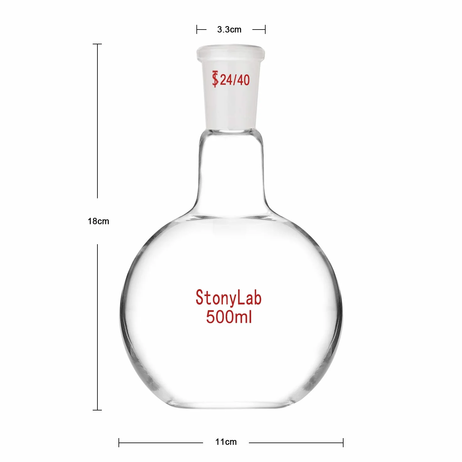 stonylab Apparecchio di Estrazione Soxhlet da 500ml, Vetro Borosilicato, Estrattore Soxhlet 45/40 con Condensatore Allihn e 2 Palloni a Fondo Piatto da 500ml con Giunto 24/40, Unità Completa