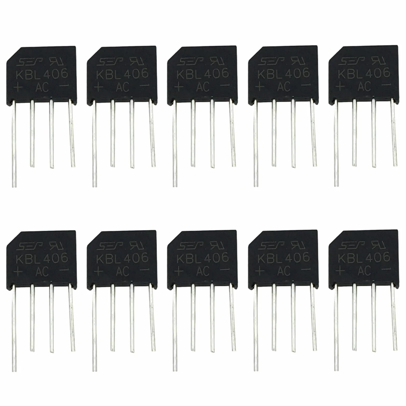 KBL406 Diodo Raddrizzatore Schottky a Ponte Monofase 4A 600V 10 Pezzi