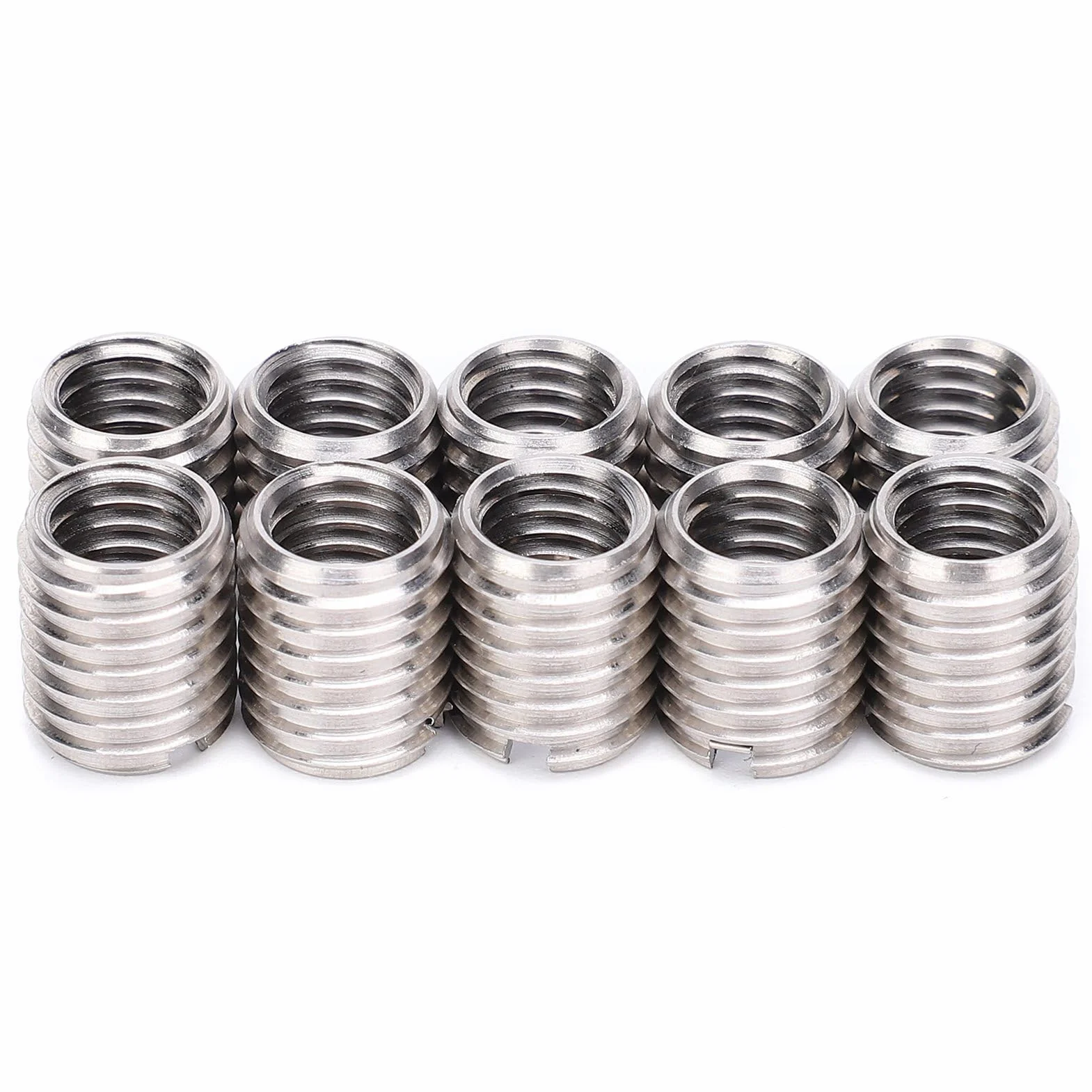 Riduttore Filettato M10 a M8 10 Pezzi Manicotto di Riparazione Inserto Filettato Acciaio Inossidabile