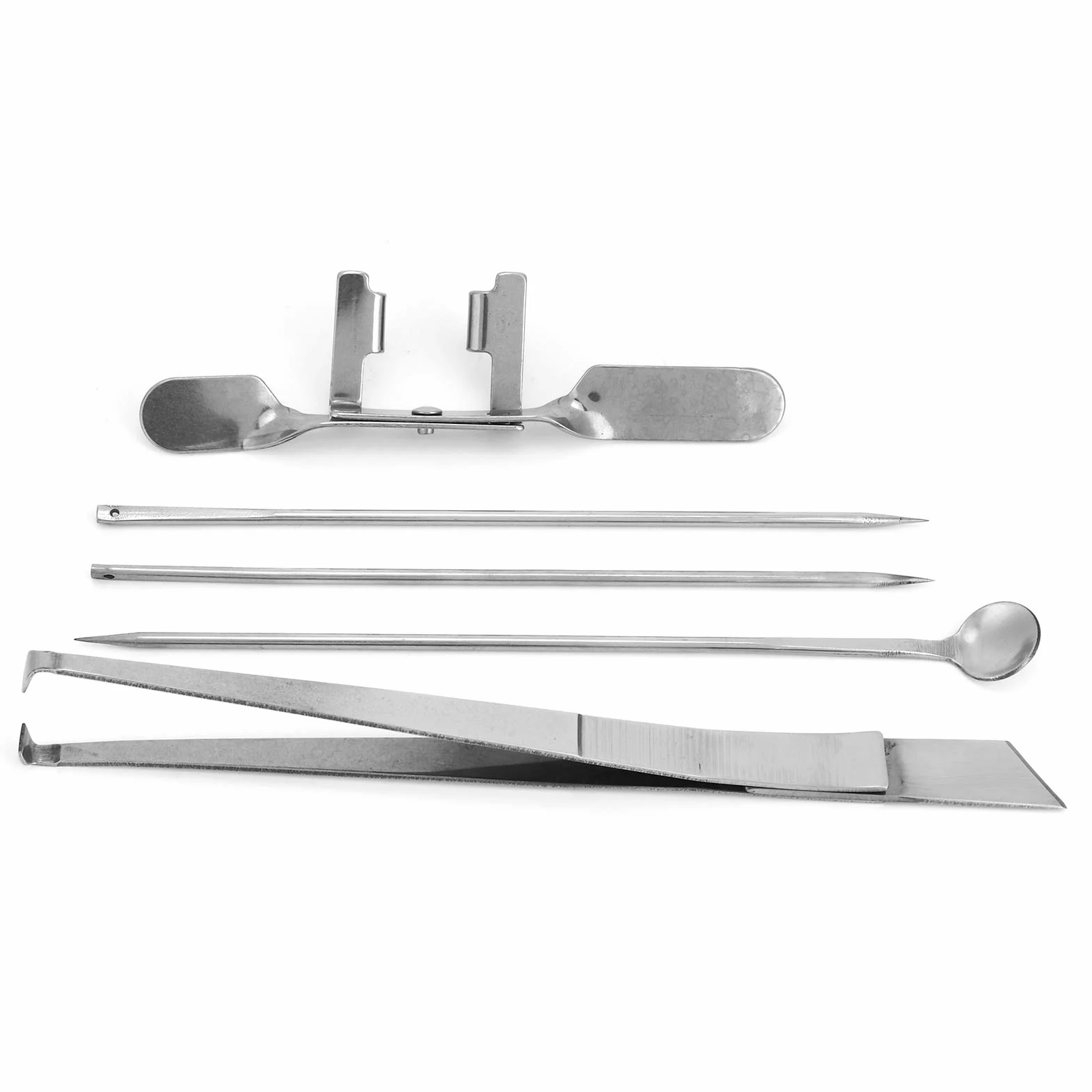 Pssopp Kit in Acciaio Inossidabile per Cappone da 5 Pezzi per Allevamenti di Pollame, Strumenti Affidabili per Castrazione di Pollo, Attrezzatura Chirurgica Facile da Usare e Durevole per la