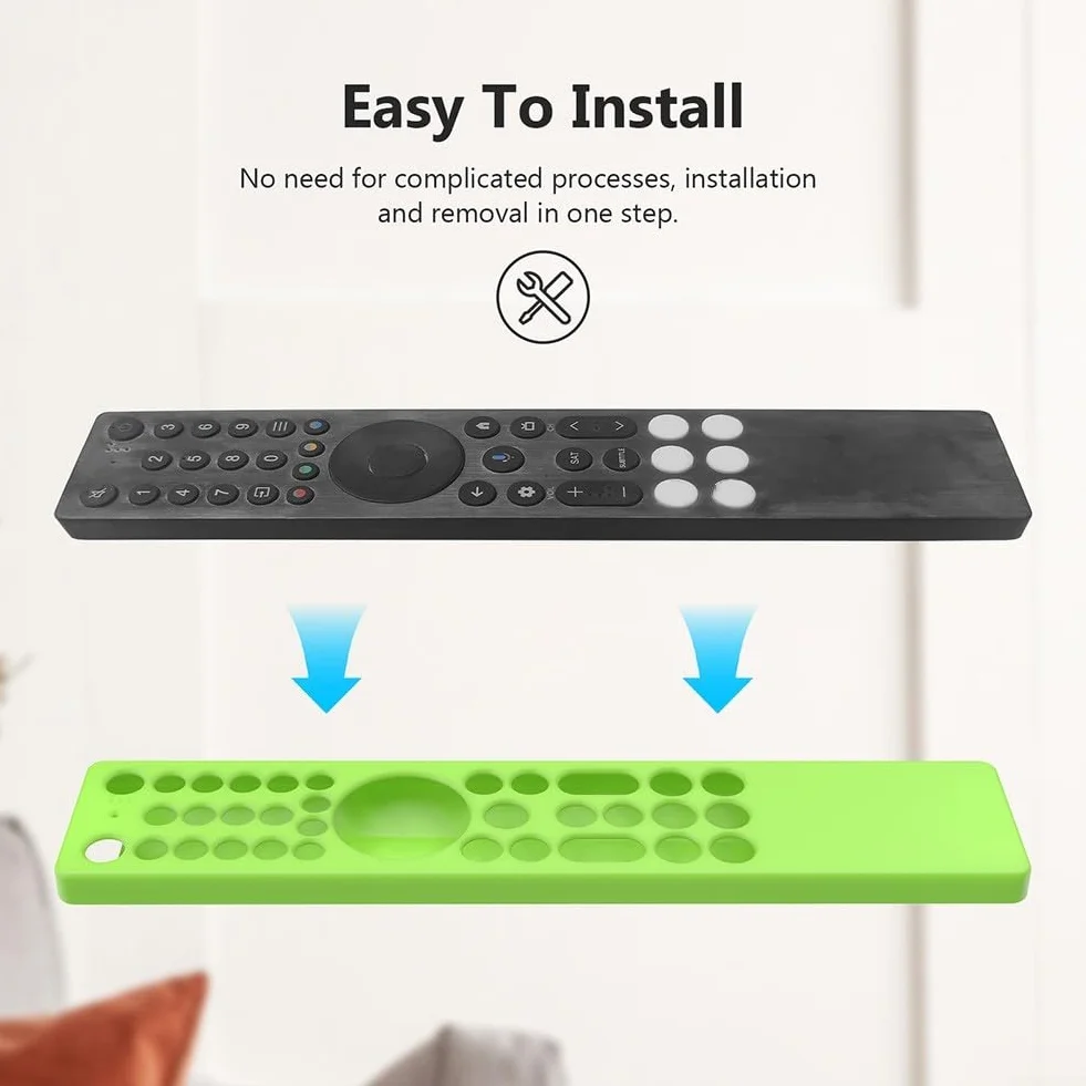 Cover in silicone per telecomando TCL RC833A che offre una vestibilità funzionale, resistenza alle cadute e compatibilità con cordino (blu)