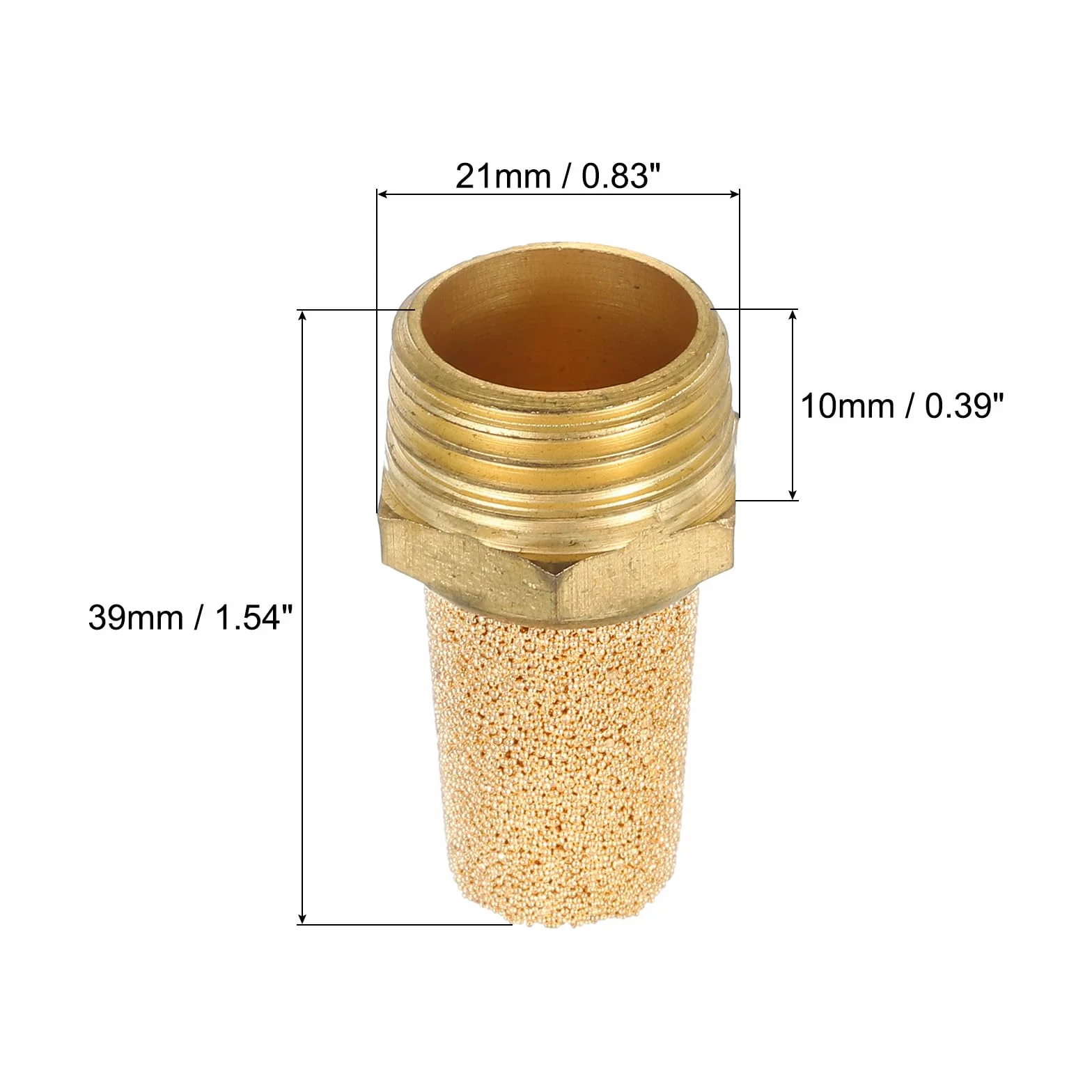 QUARKZMAN Marmitta Pneumatico 1/2" NPT Ottone 2pz