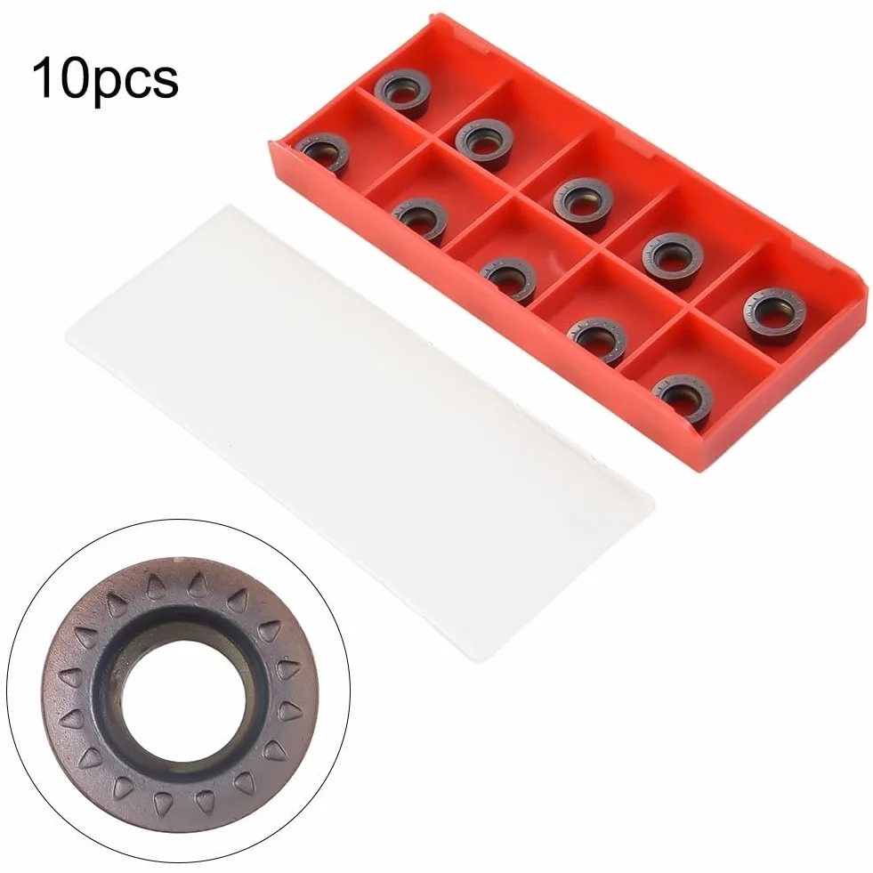 Inserti in carburo RPMT10T3MOE VP15TF, 10 pezzi per tornio di precisione