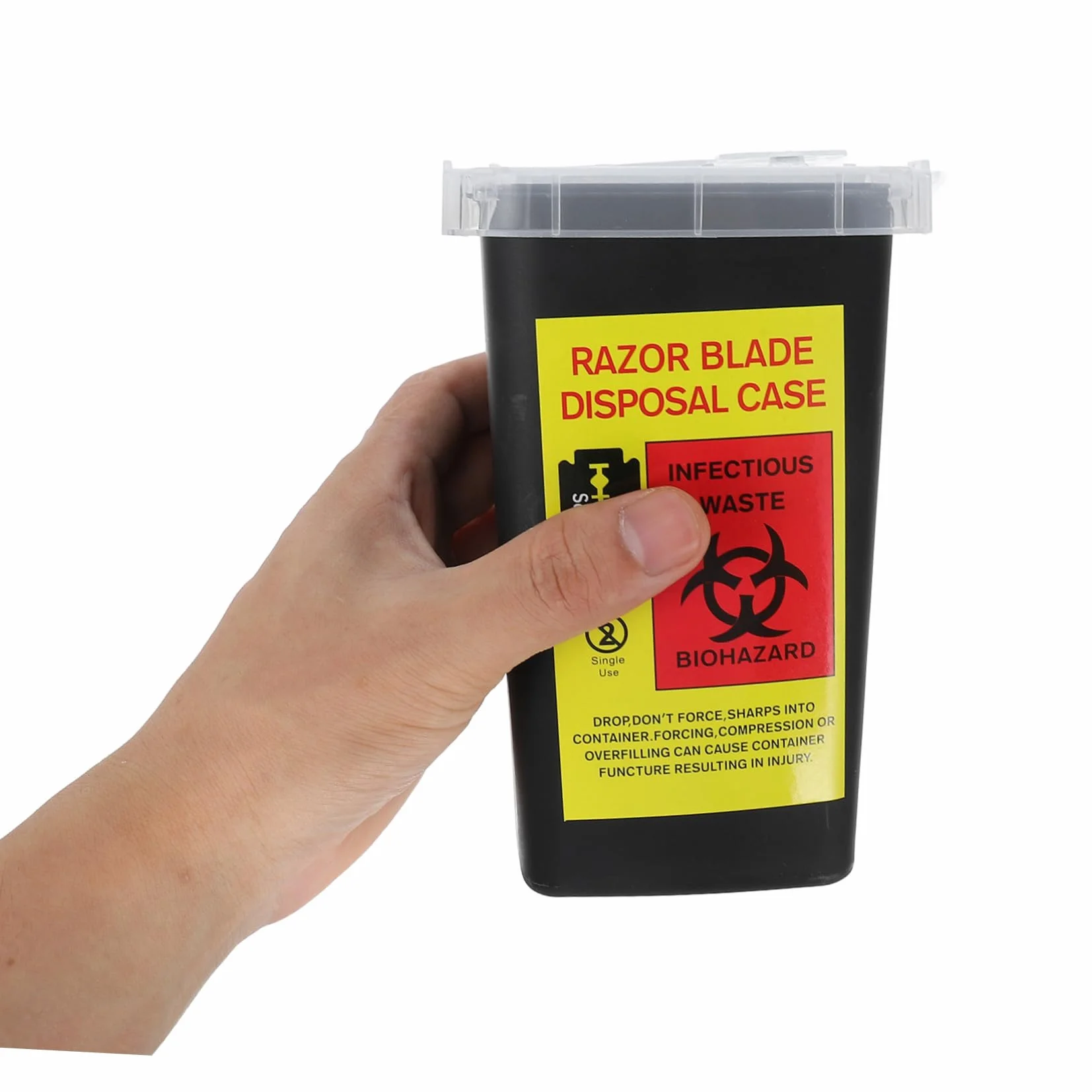 VICASKY Contenitore per Lame da Barba Nero Plastico 2 Pezzi Porta Lamette Portatile