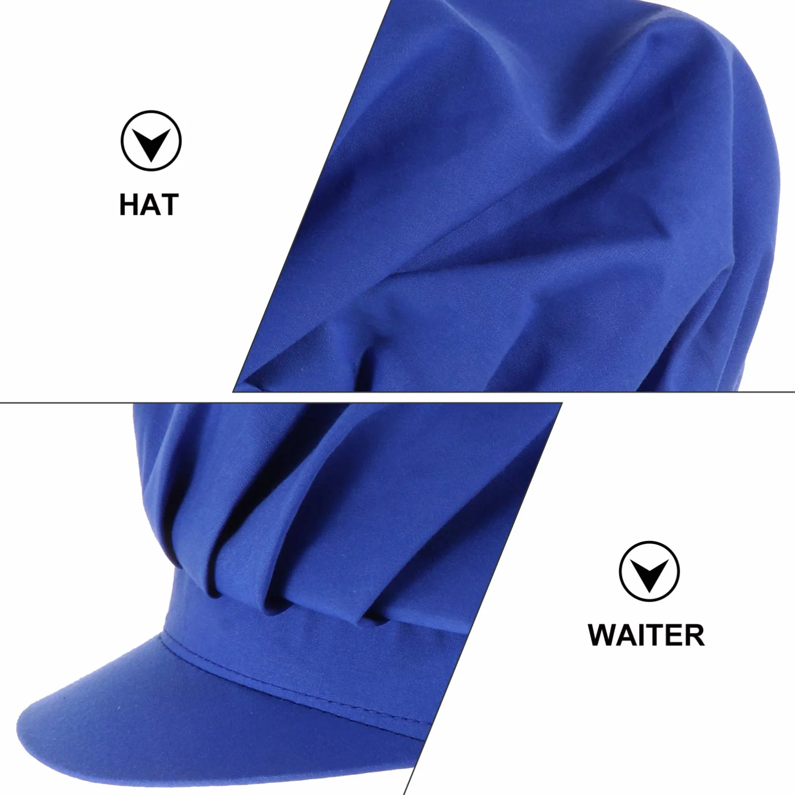 HEALLILY Chef Cap Cappello Elastico in Cotone Traspirante per Cucina Uomini Donne Blu