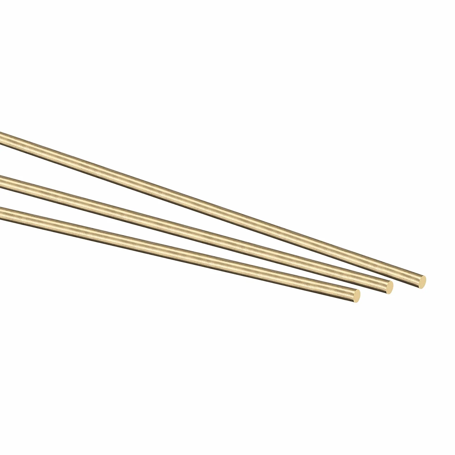 PATIKIL Ottone Stelo Rotondo 2mm 100mm Tornio Barra Stock 4pz