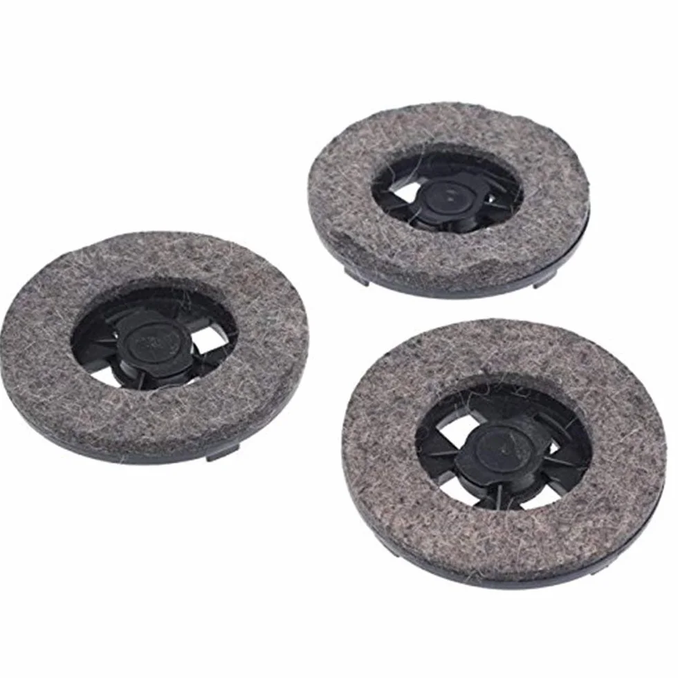 Hoover Z16 Spazzola Feltro per Lucidatrice, Accessorio e Ricambio Originale, in Plastica, Nero, Compatibile con Lucidatrice Hoover, 3 Pezzi