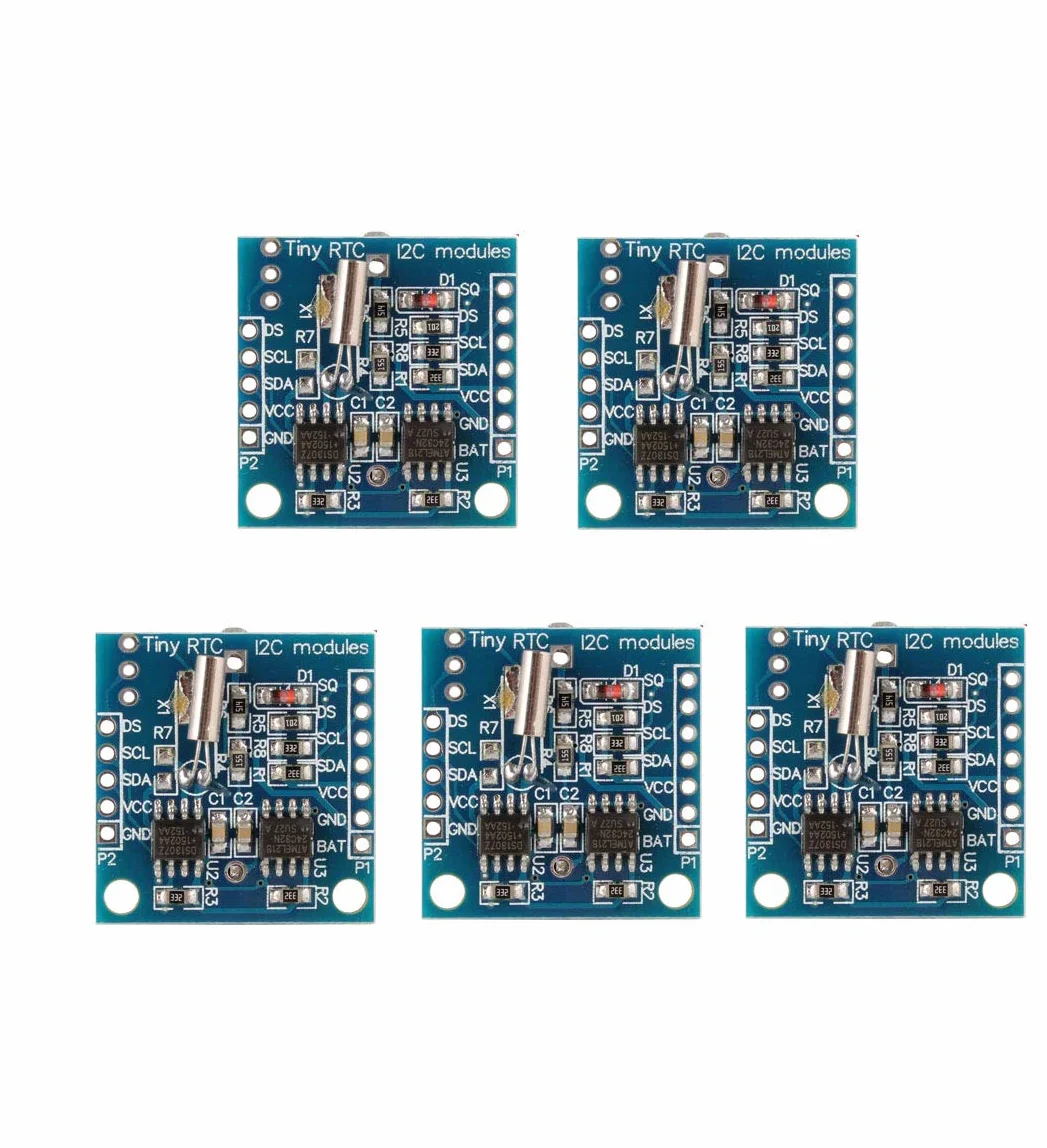 DollaTek 5Pcs RTC Piccolo I2C DS1307 AT24C32 Modulo Orologio in Tempo Reale per Arduino AVR Arm PIC 51