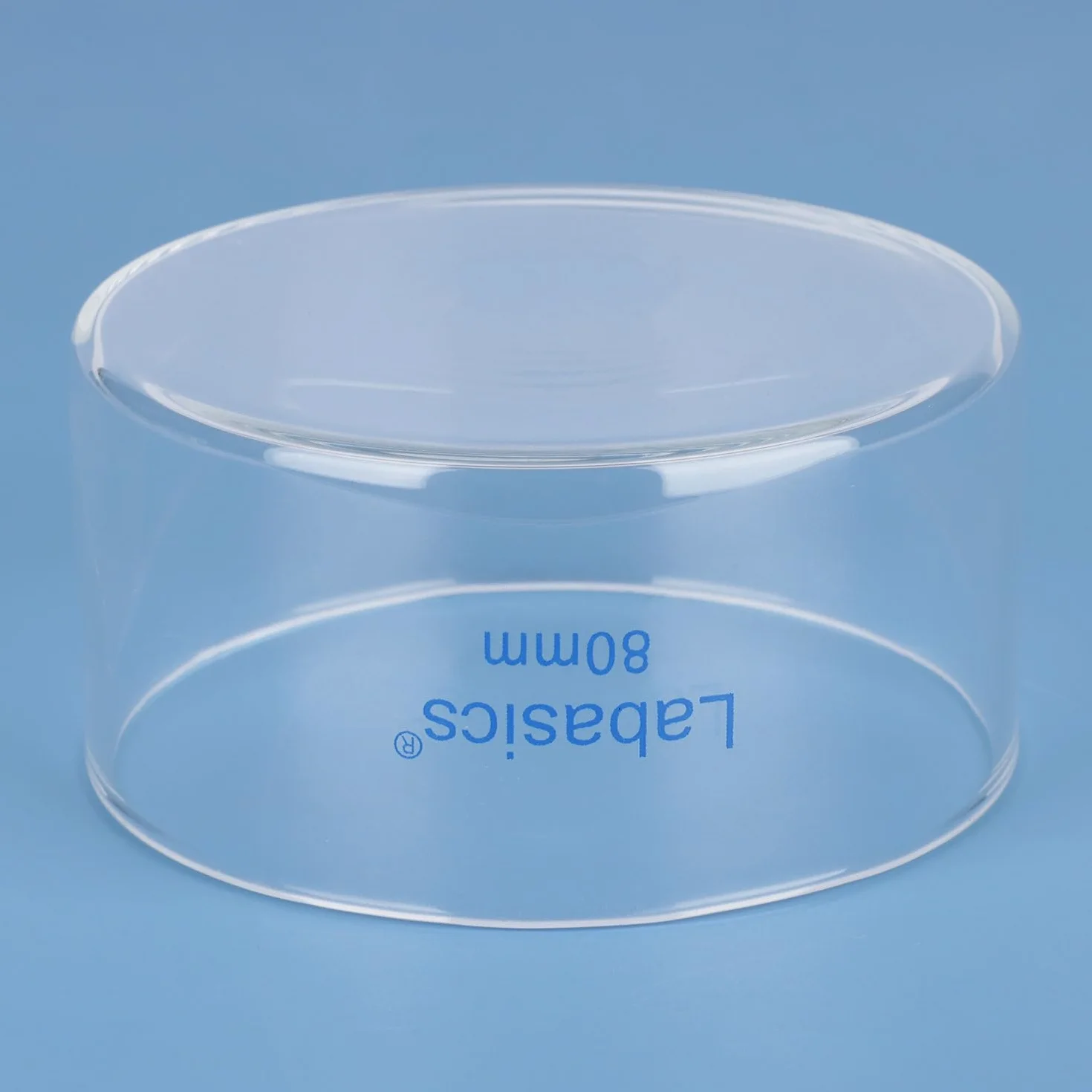 Labasics Piatto Cristallizzante, Fondo Piatto Senza Beccuccio in Vetro Borosilicato Spesso ad Alta Resistenza per Cristallizzazione ed Evaporazione, Diametro Esterno 80 mm, Capacità 100 ml