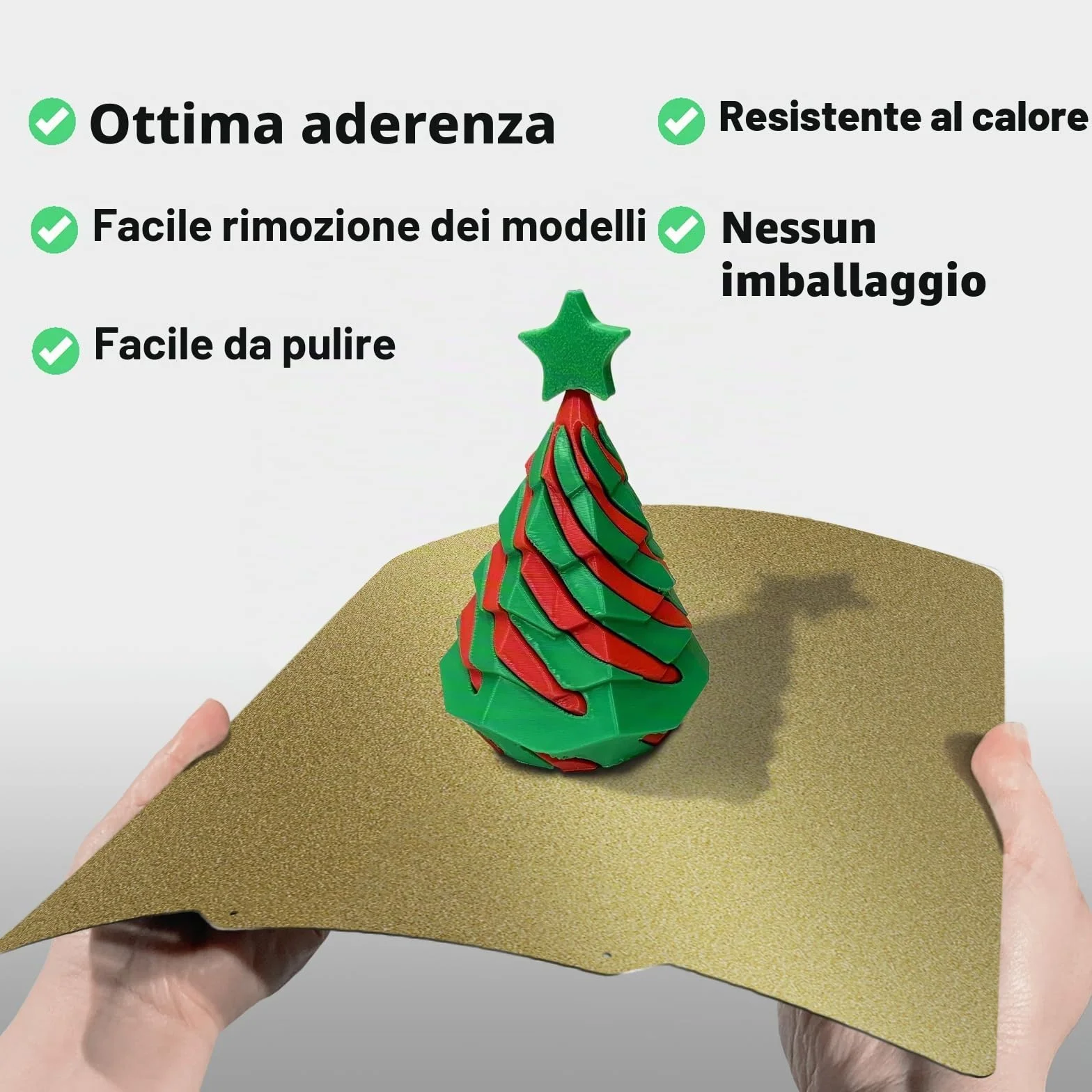 Piatto di PEI Testurizzato Flessibile 235x235 mm per Stampante 3D Ender 3/3 Pro/V2/Neo, Neptune 3 Pro, SV05