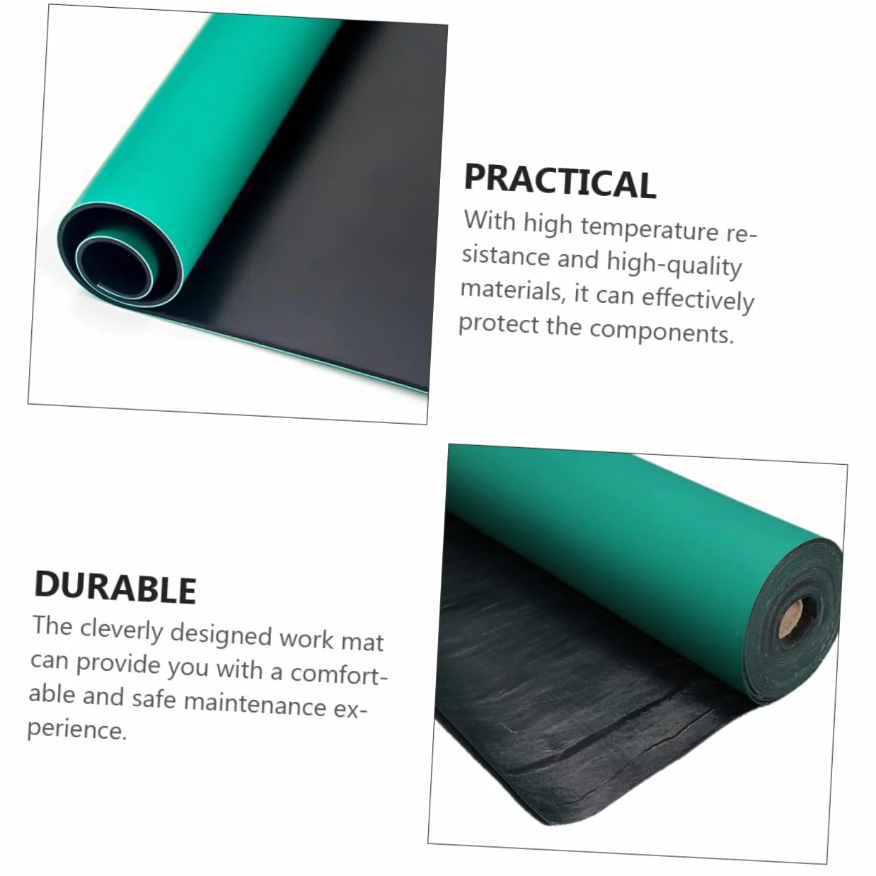 HOMSFOU Tappetino Da Lavoro Antistatico Resistente Al Calore PVC Stazione Riparazione Elettronica 1x0,3 M Verde