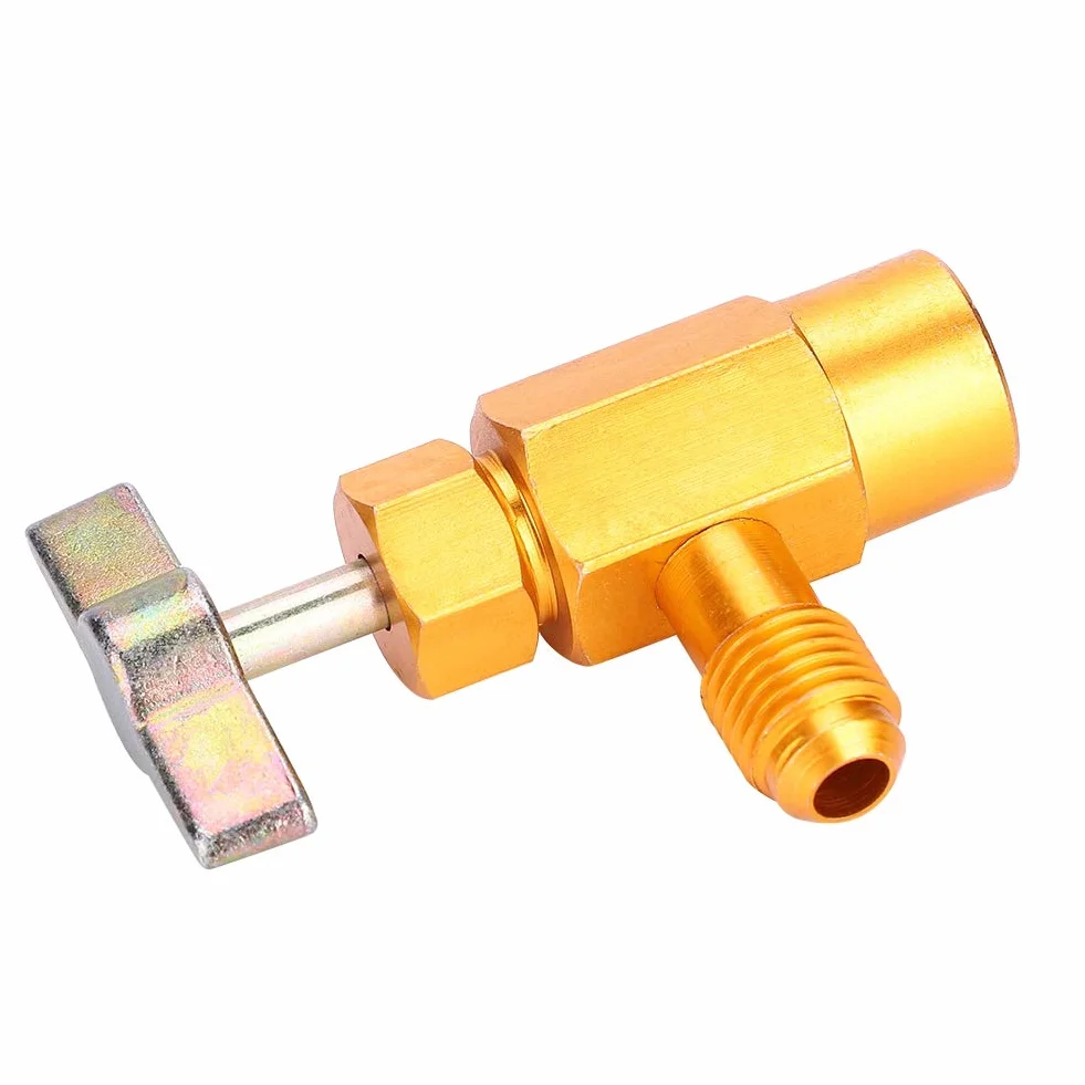 Rubinetto bombola autosigillante, erogazione bombola per rubinetto refrigerante R-134a R-134 AC Attrezzo valvola filettatura Acme 1/2 ", per collettore condizionatore