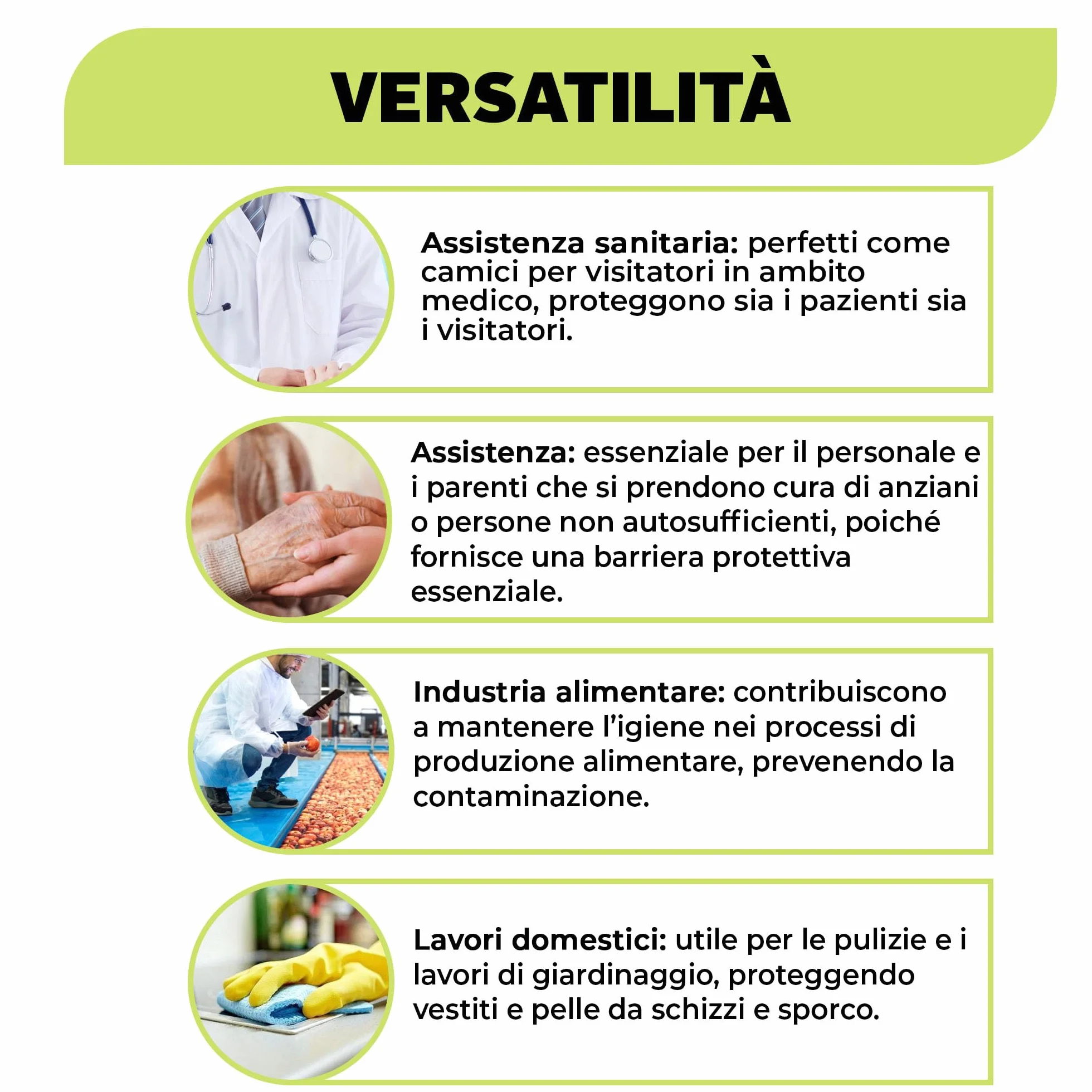 XARA Vestaglia chirurgica monouso XXXL 120 x 152 cm Confezione 10 TNT Polipropilene 35 gr