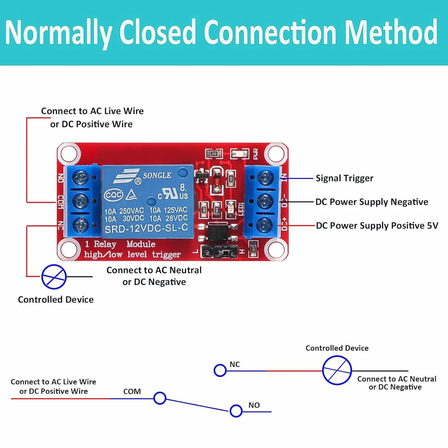 RUNCCI-YUN 5 Pezzi Modulo Relè a 1 Canale 12V Trigger di Livello Alto e Basso con Isolamento Optoaccoppiatore per Relè Arduino