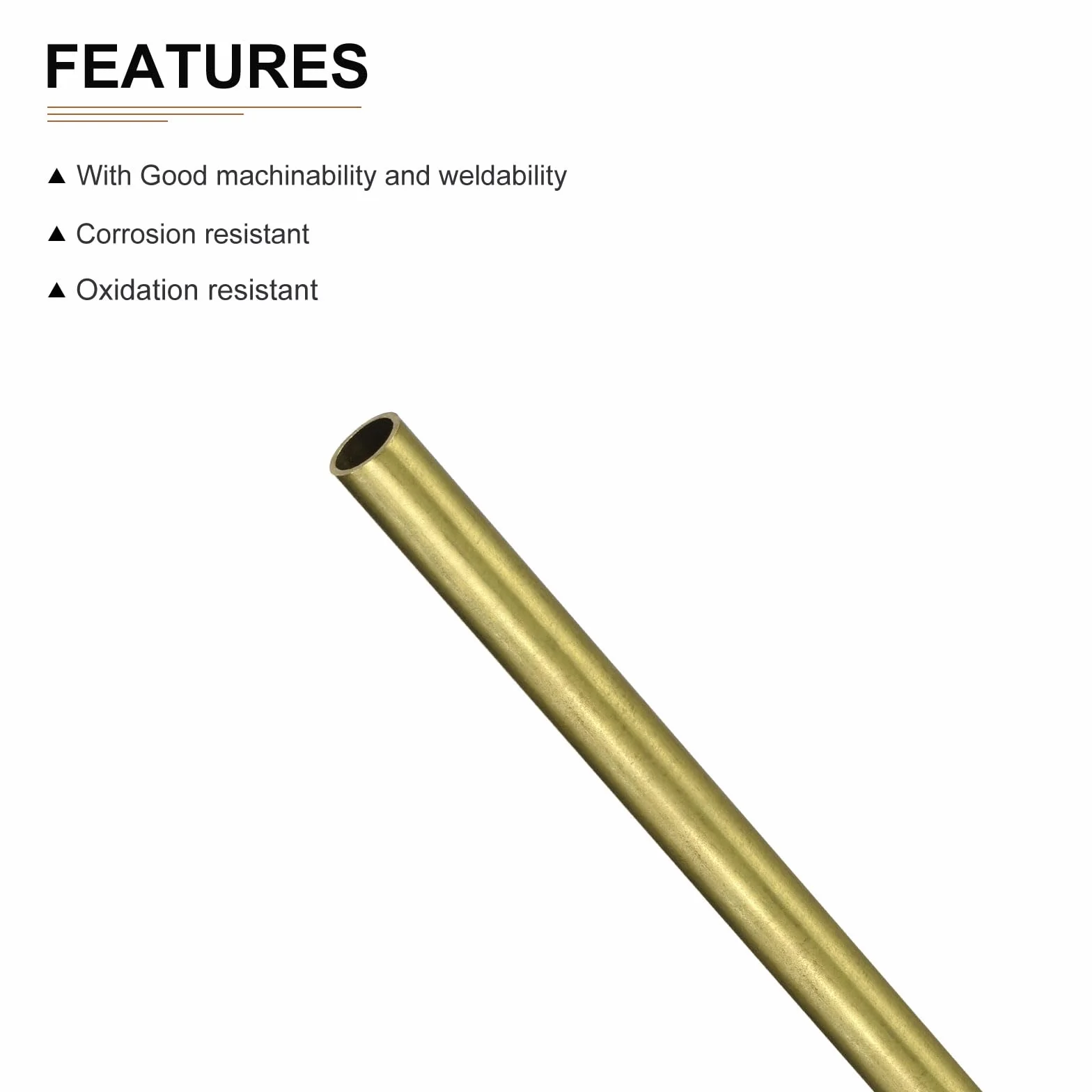 Ottone Tubo 6mm x 0.5mm x 200mm 2pz Rotondo Metallo Tubazione