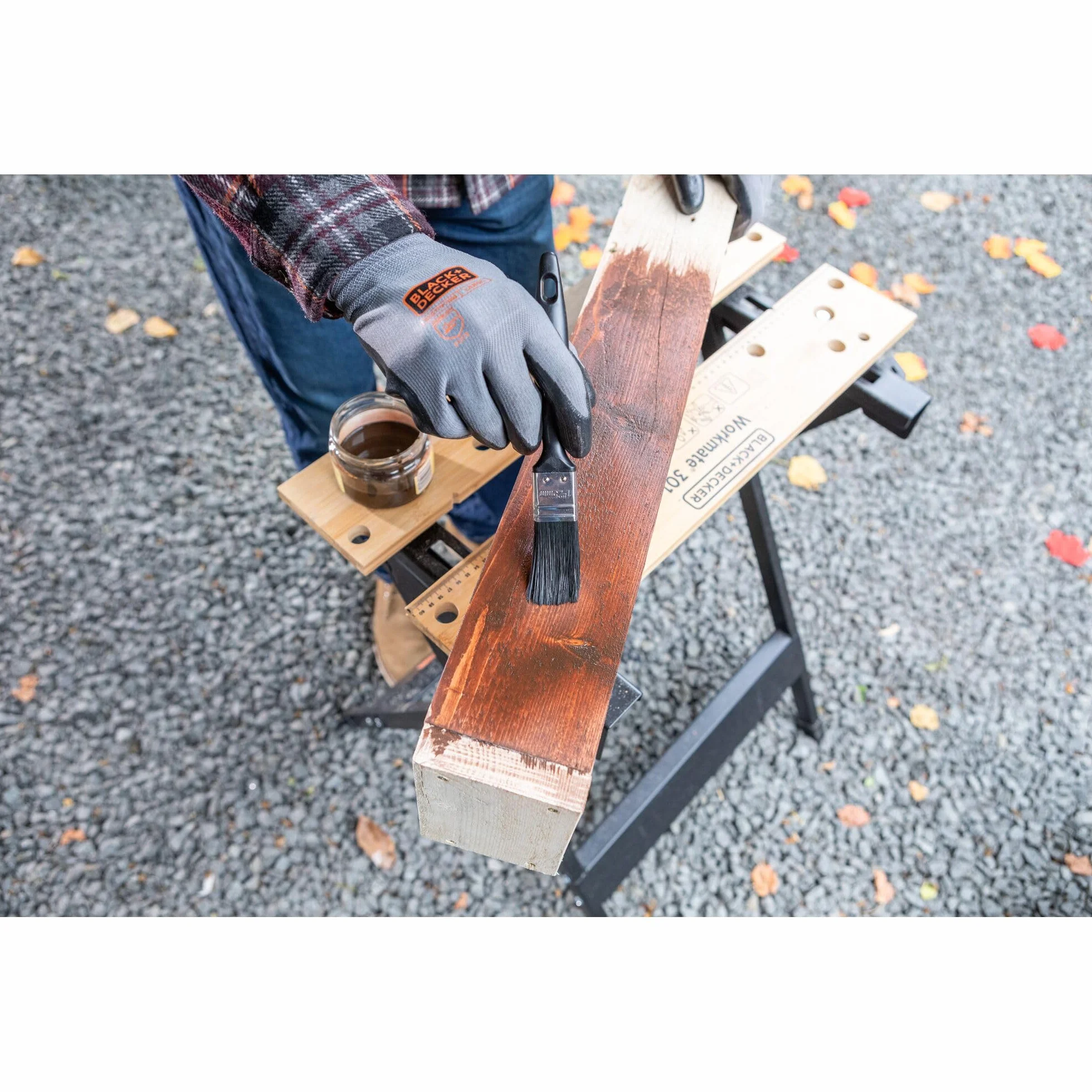 BLACK+DECKER, Banco da Lavoro Workmate, Black/Wood, 15.5 x 84 x 12.5 cm. WM301-XJ