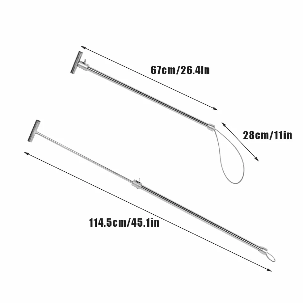 Palo per Cattura Animali Acciaio Inossidabile 28cm Max Diametro Fune