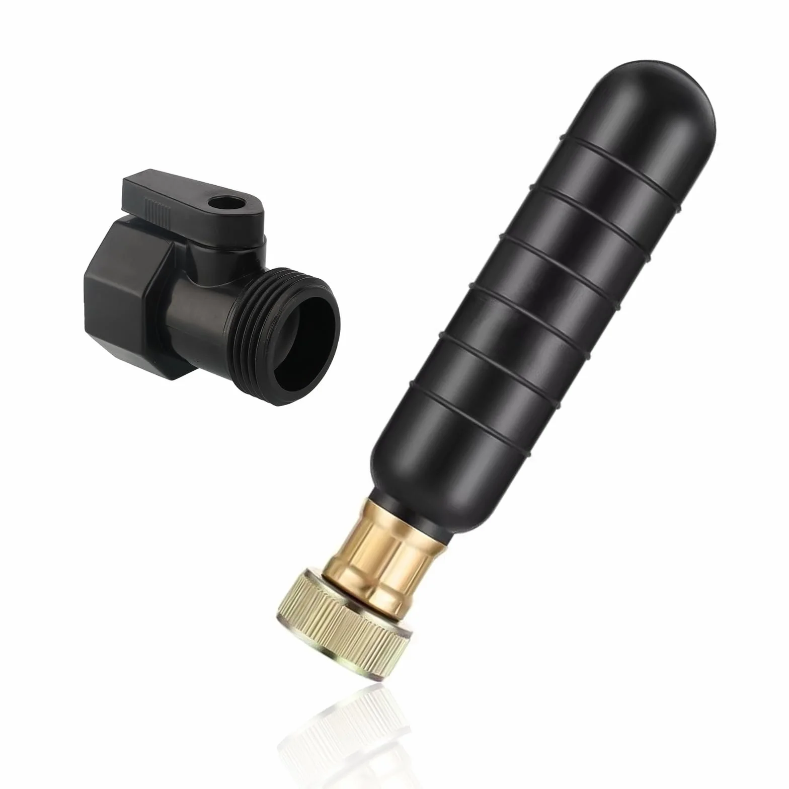 HASLED Sbloccatore per Tubi a Pressione, Ventosa in Gomma Nera con Valvola 3/4" - Compatibile 38-75mm per Lavandini, Docce e Scarichi