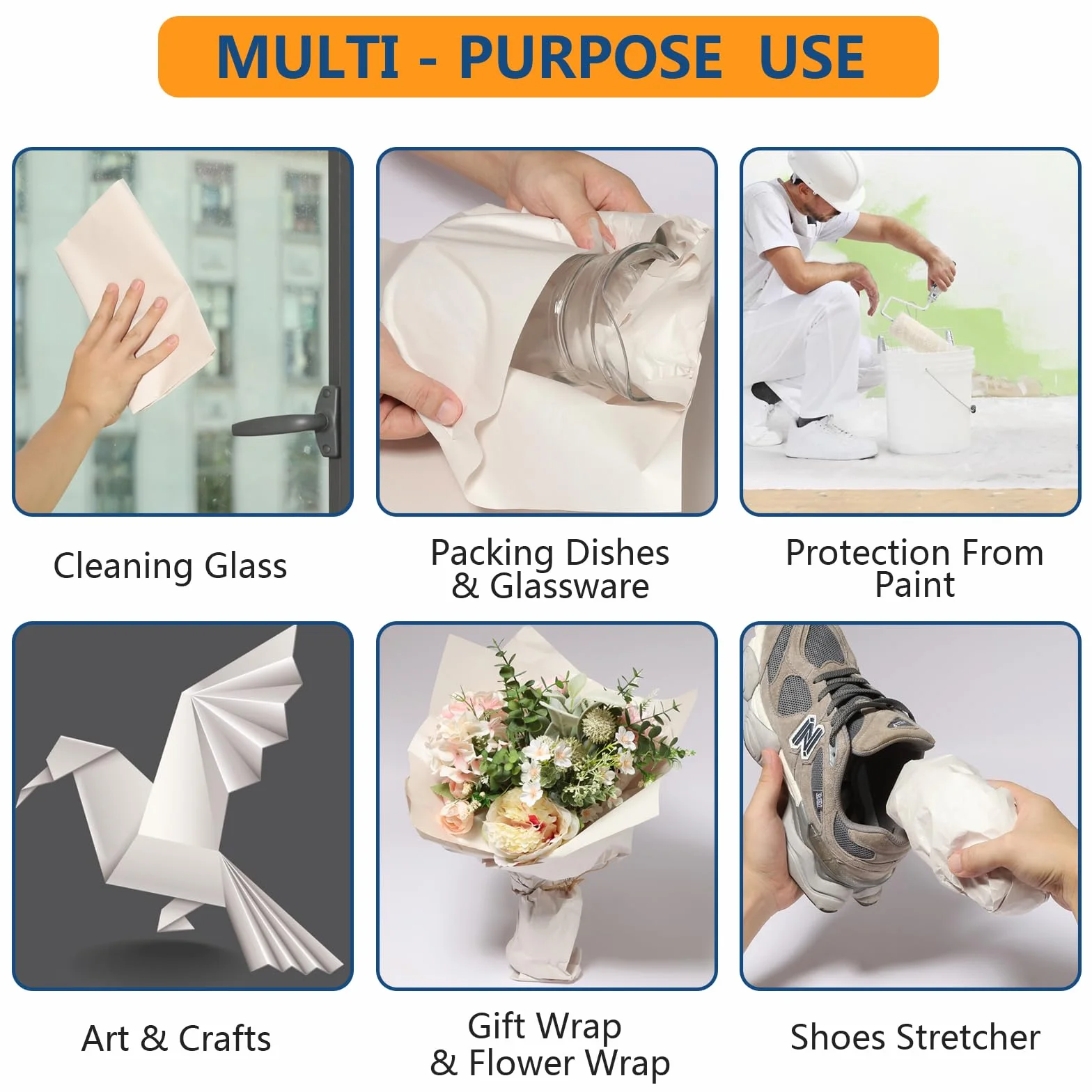 200 SHEETS 38 x 69 cm Packing Paper Sheet for Moving Shipping Wrapping Packing Box Newsprint Paper Moving Paper Moving Forniture Protecting Fragile Items Glass China Dishes Packing