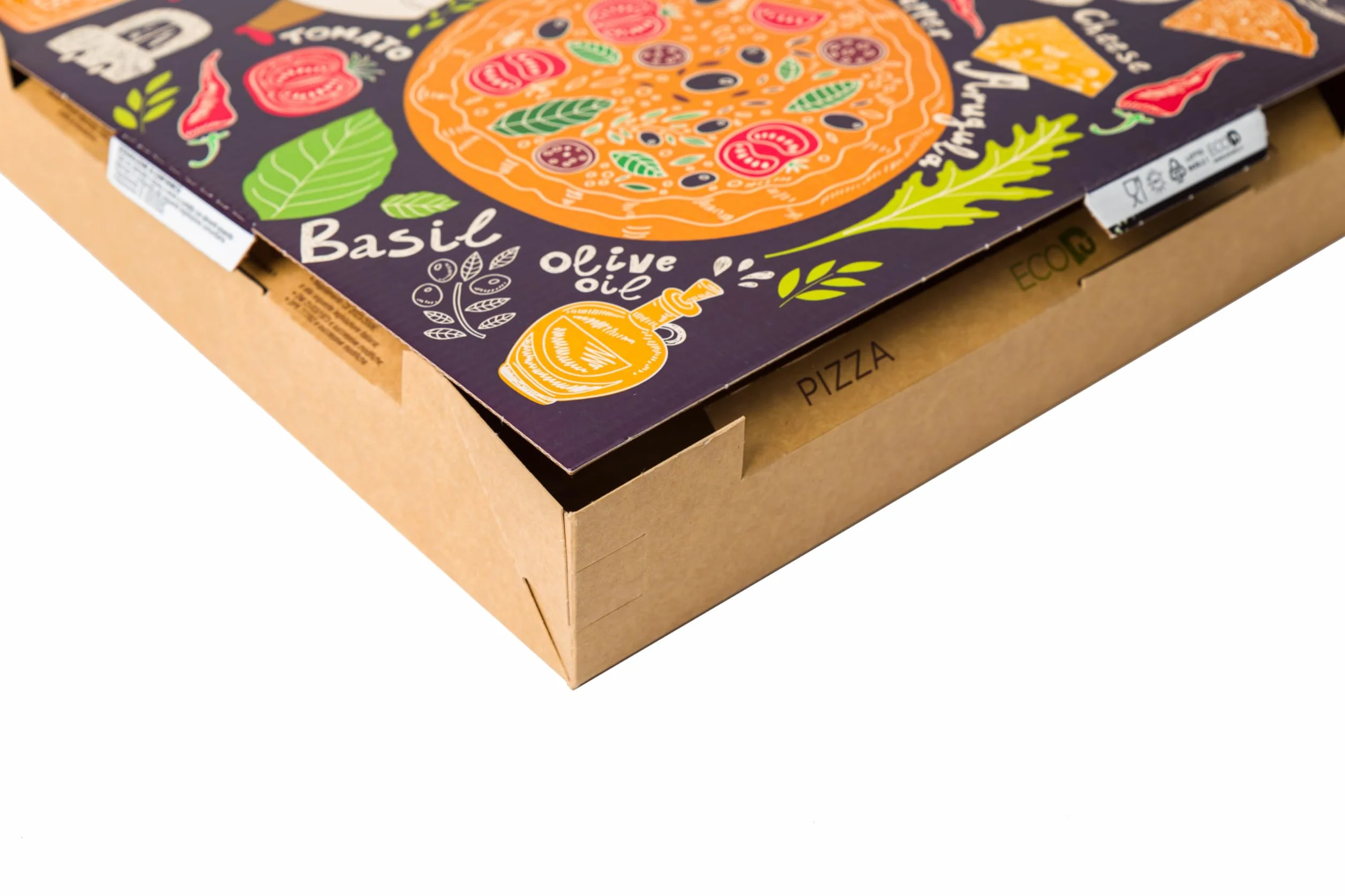 COPERCHIO STAMPATO CON QUALITA' FOTOGRAFICA per cubo scatola pizza 33x33 200 pezzi