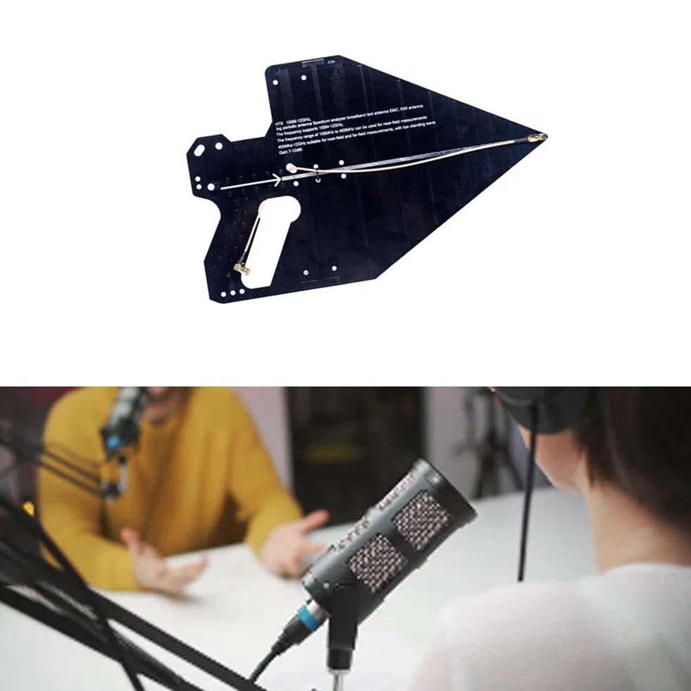 Antenna Periodica Portatile HT8 da 0,1-12 GHz, Antenna per la Ricerca Della Direzione per Analizzatore di Spettro SA6, Installazione Facile e Altamente Precisa