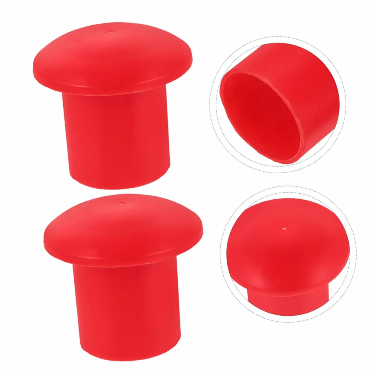 Cappucci di Protezione per Barre D'armatura in Pp Rosso 16-25mm, Tappi Terminali di Sicurezza a Fungo, Copriferro Riutilizzabili 50 Pezzi