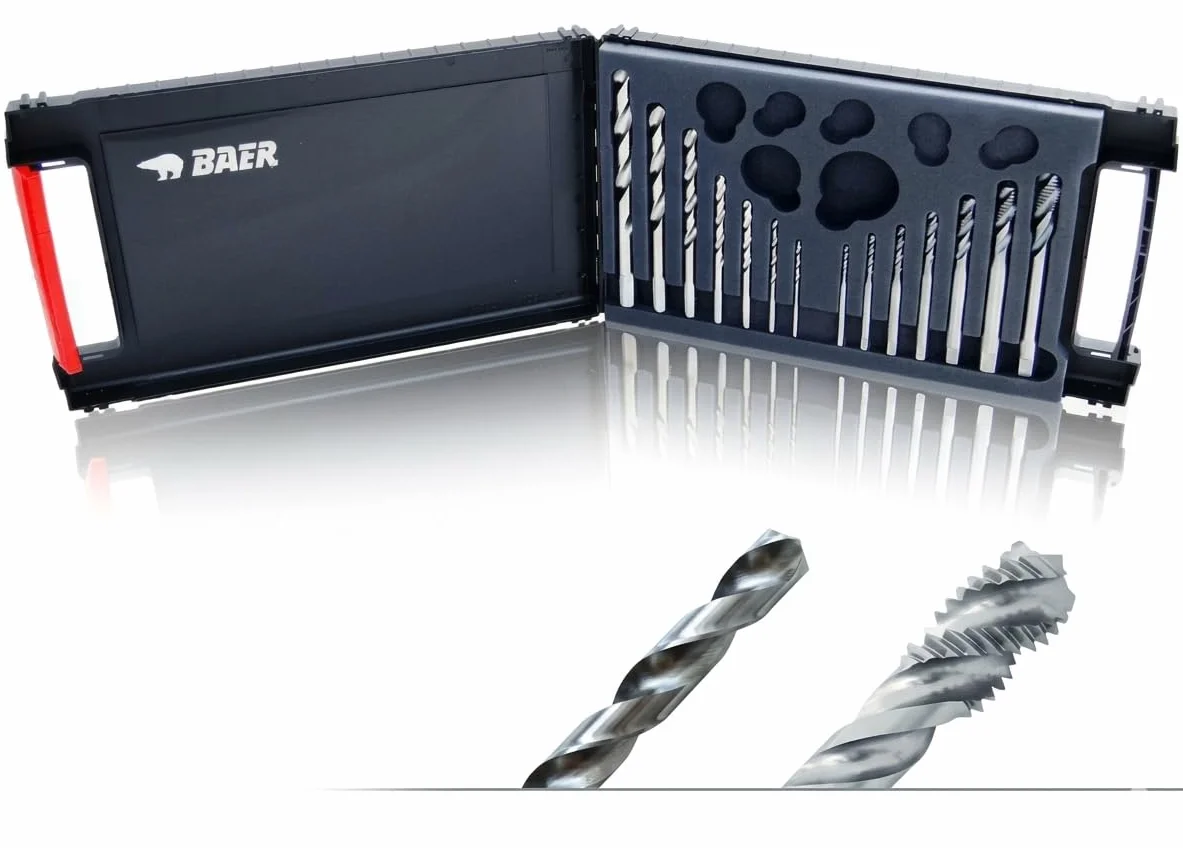 BAER Set maschiatrici HSSG filettatura a macchina M 3-12 metrica taglio filettato
