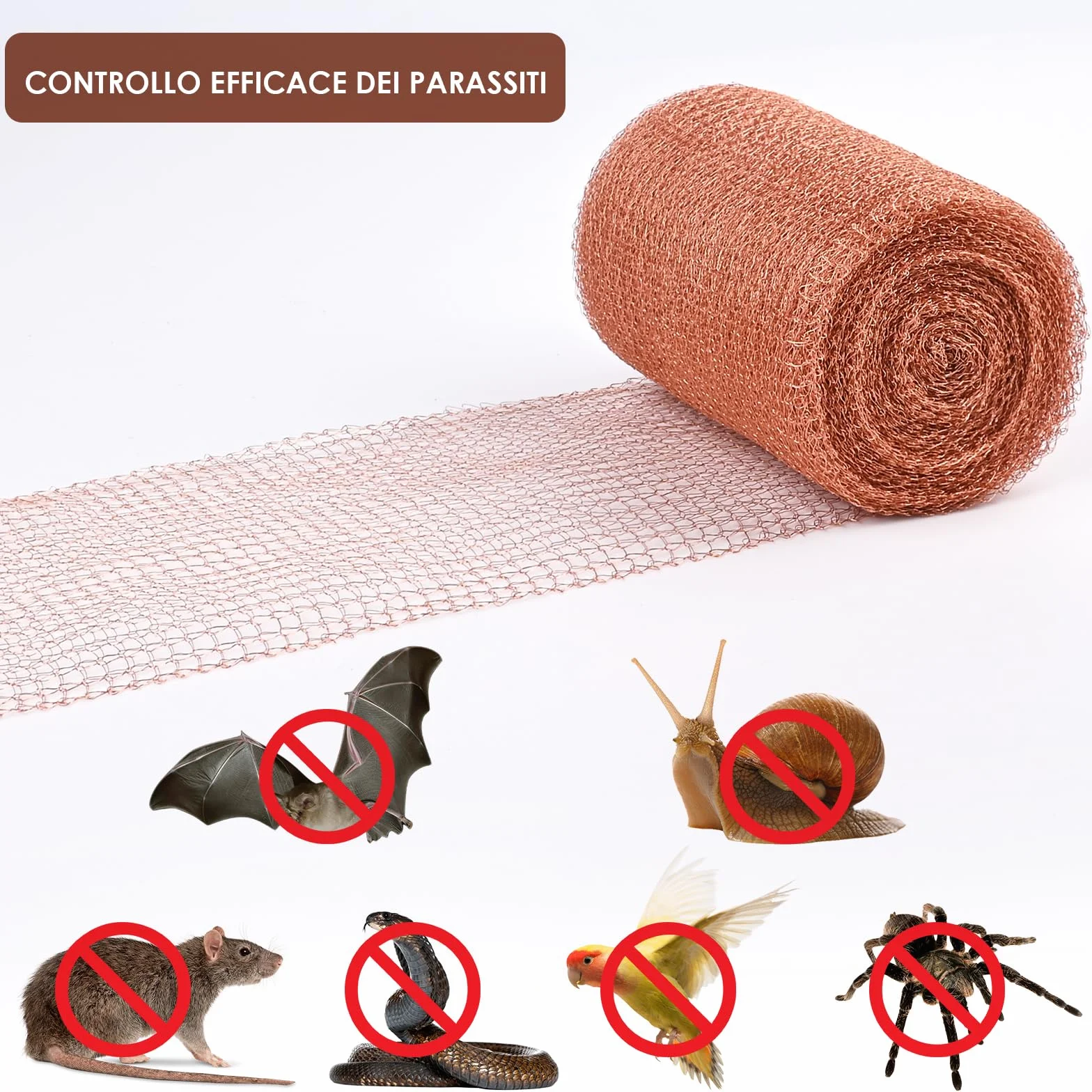 Nastro in Rame Contro Le lumache, 12 m x 12,7 cm, Doppio Strato di Repellente per lumache, in Rame, tagliabile per prevenire Topi da Giardino, Uccelli e lumache