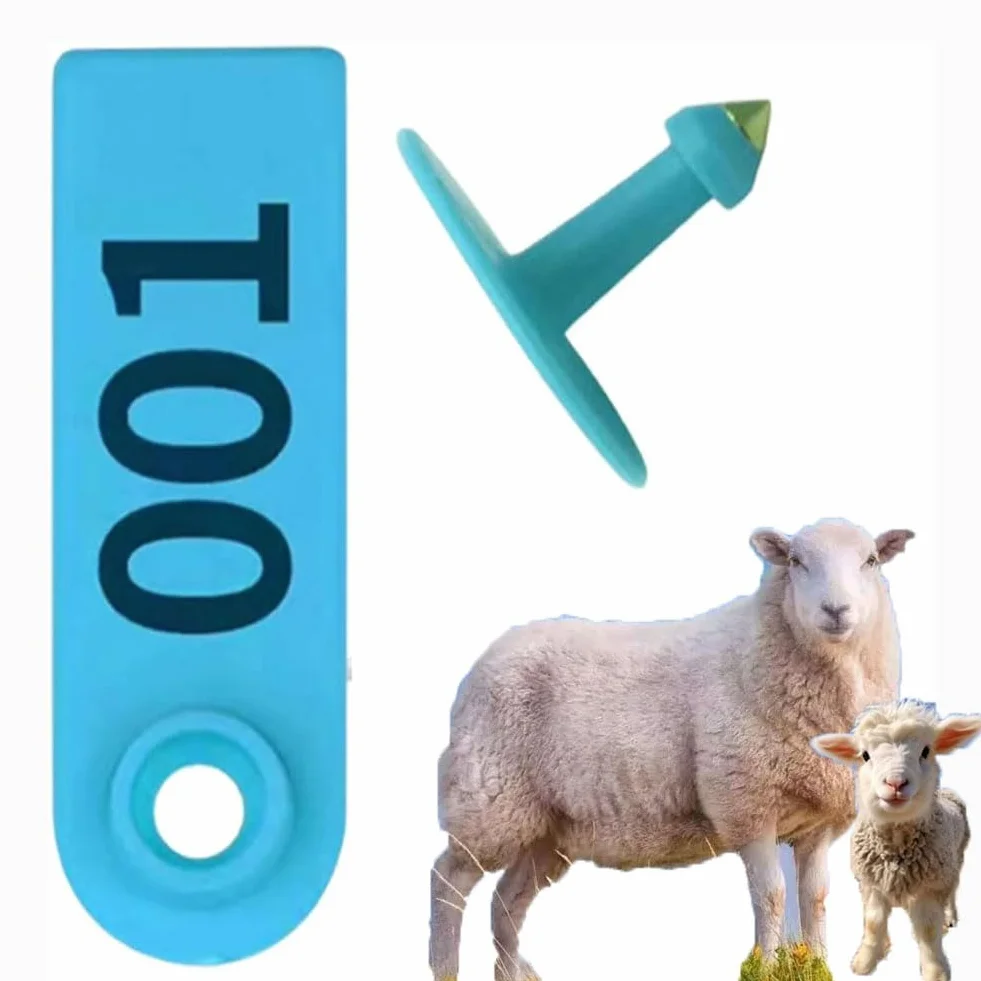 Marche auricolari per animali da reddito suini, ovini e bovini 001-100/101-200/201-300/301-400 marche auricolari digitali - per la gestione dell'allevamento (blu, giallo, rosso, verde,arancione, rosa)