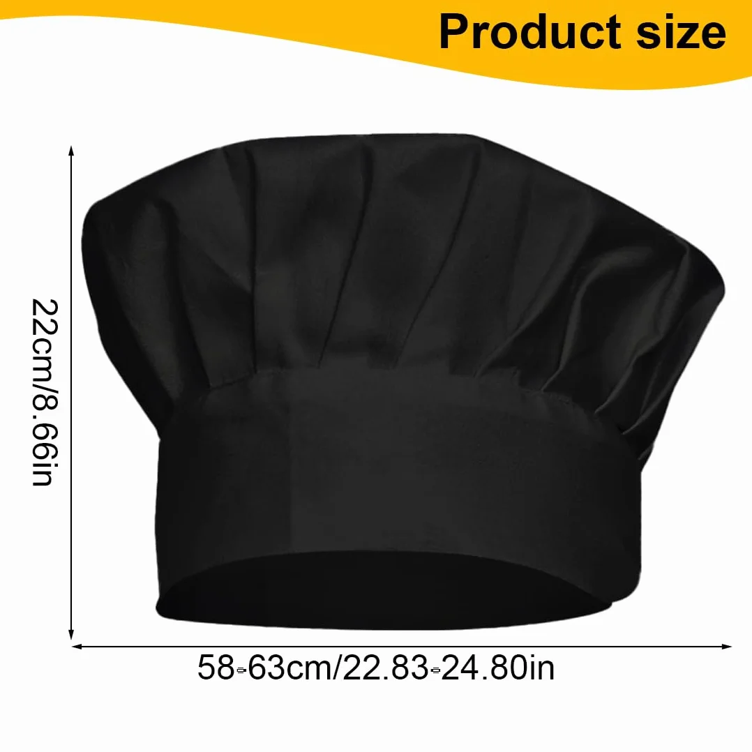 Cappello Cucina Chef Cuffia 2 Pezzi Morbidi Lavabili