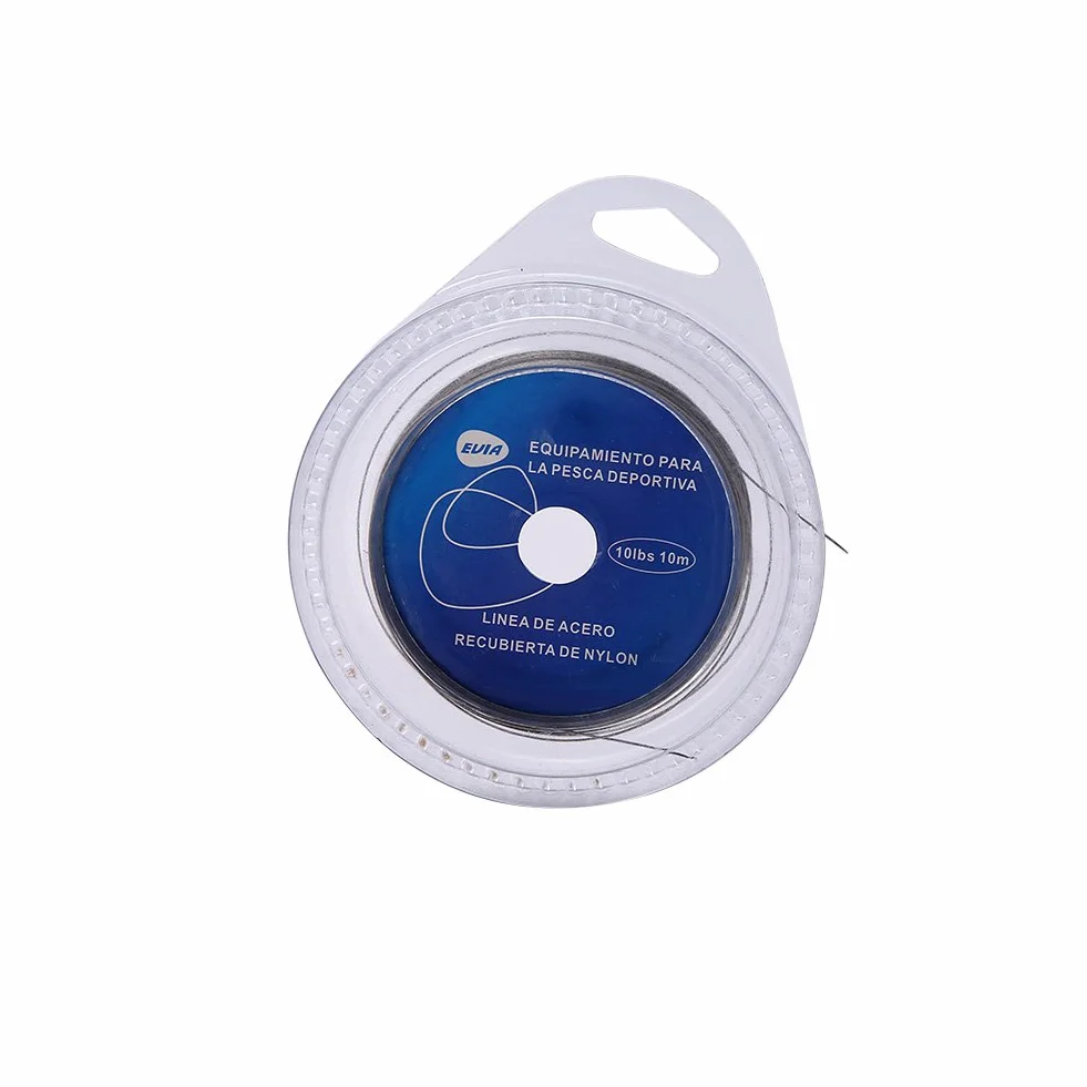 Lenze da Pesca in Acciaio 10M 7 Fili Intrecciati 30 lbs Rivestito Plastica
