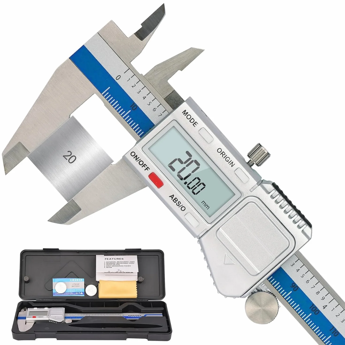 Calibro Digitale IP54 Impermeabile 150mm 6 Pollice Acciaio Micrometro Professionale