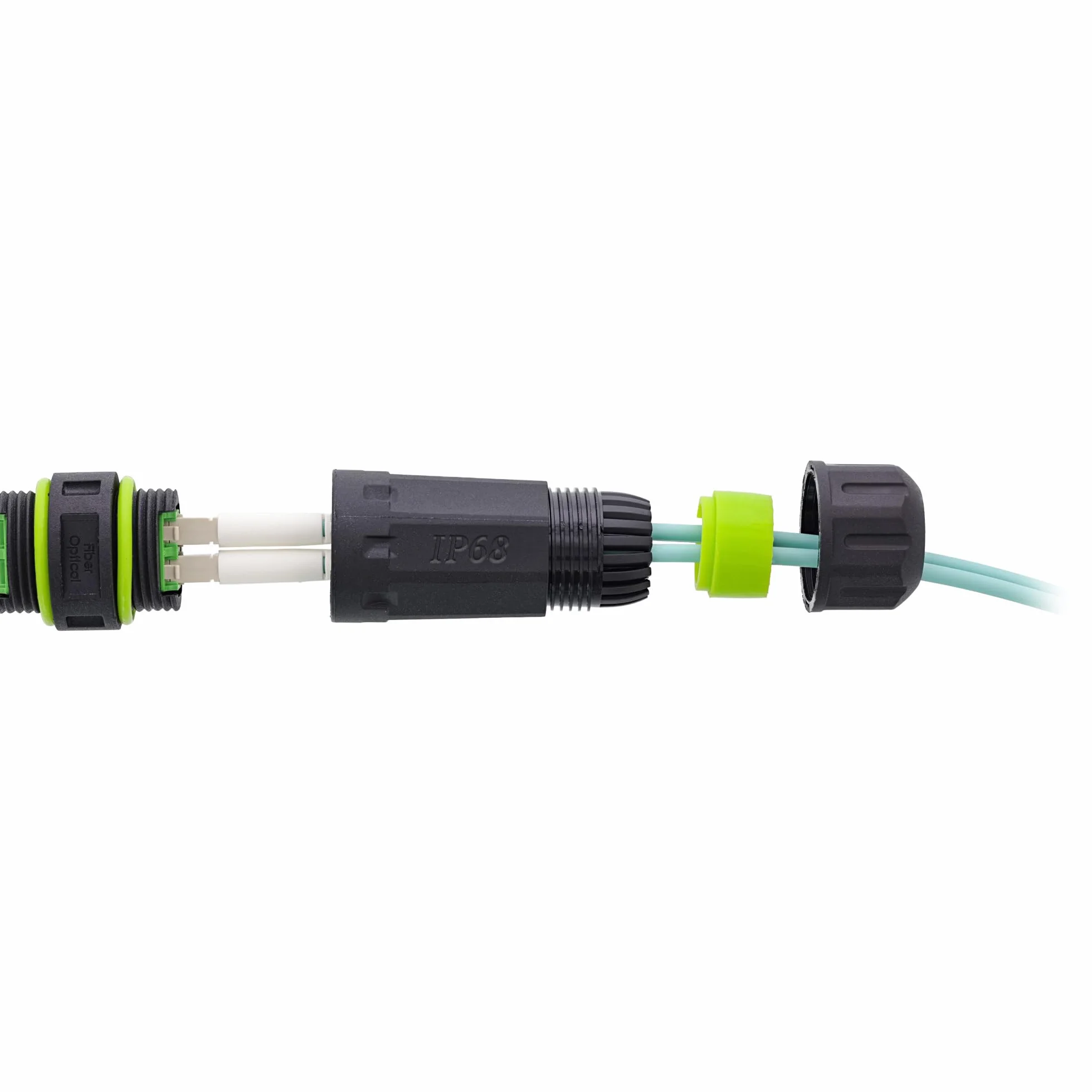Inline Connettore in fibra ottica LC Duplex, IP68, impermeabile, connettore in fibra ottica esterna, singlemode, connettore LC LC per alloggiamento M20, 69927B